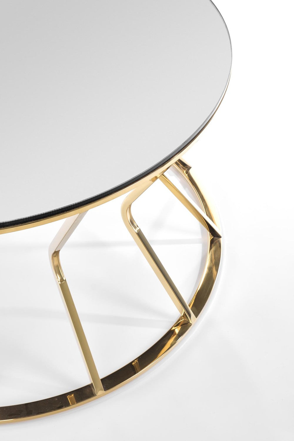 Kafijas galdiņš AF 2 90/46 cm spogulis/zelts - N1 Home