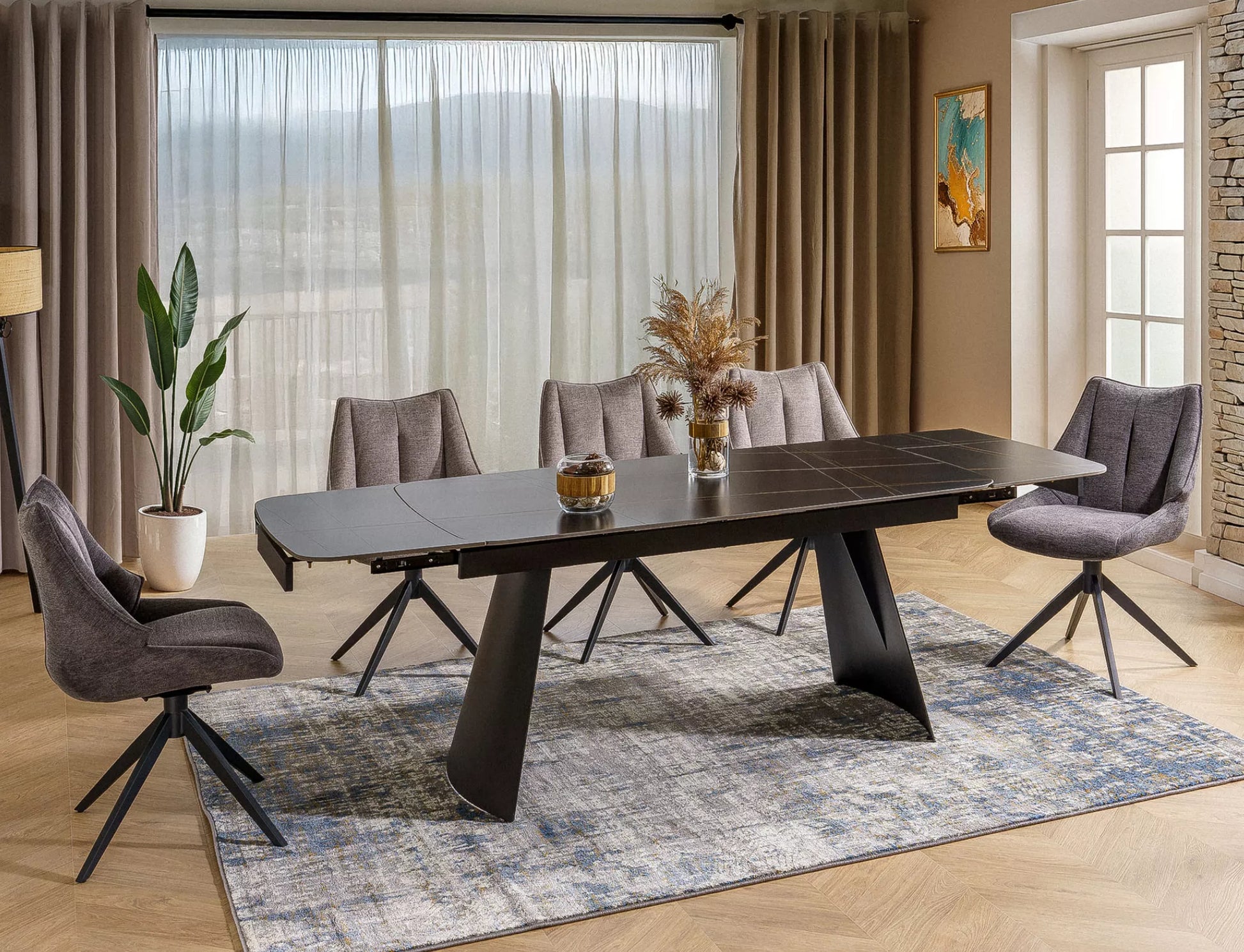 Galds Bakari 160/76/90 cm melns - N1 Home