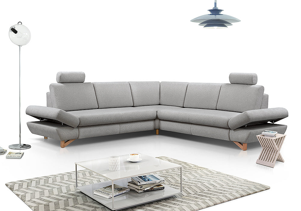 Dīvāns Avesa III 272/82-100/272 cm pelēks - N1 Home