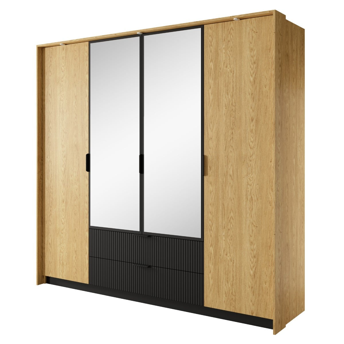 Skapis Balta 223/210/59 cm baltik ozols/melns - N1 Home