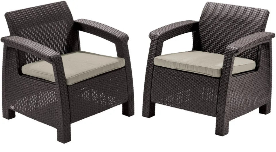 Krēsls Coru Duo 75/70/79 cm brūns - N1 Home