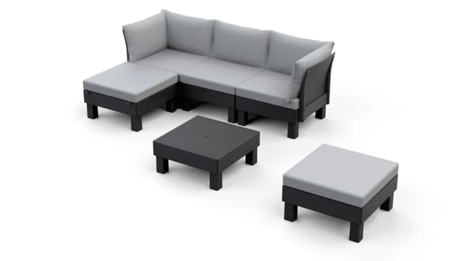 Modulārs dārza dīvāns Elema grafīts - N1 Home