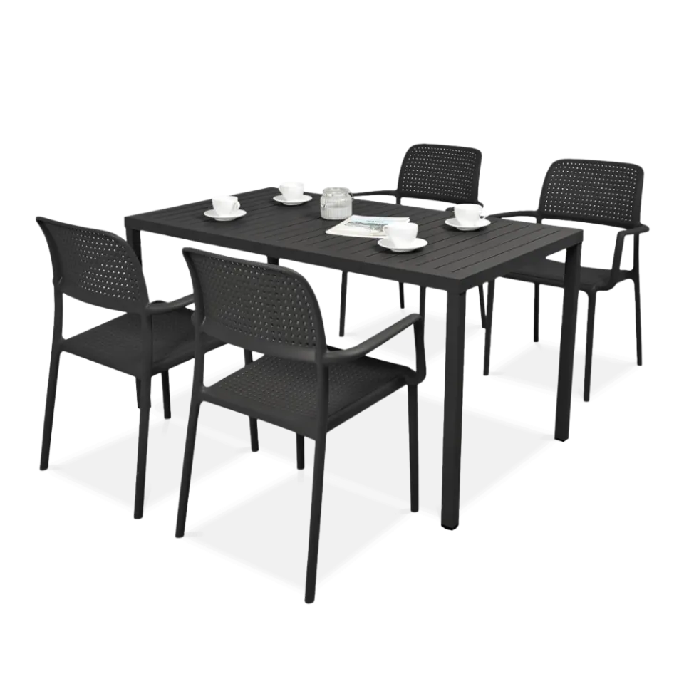 Dārza komplekts Narvi Bori 140/4+1 antracits - N1 Home