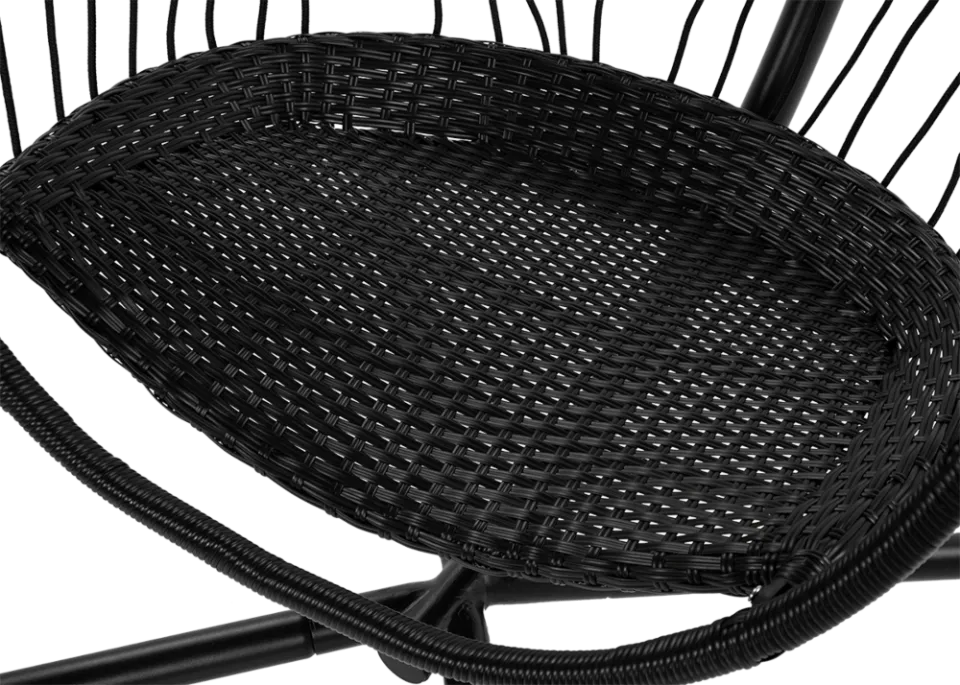 Kokona piekaramais krēsls Harmo  84/187/66 cm melns - N1 Home