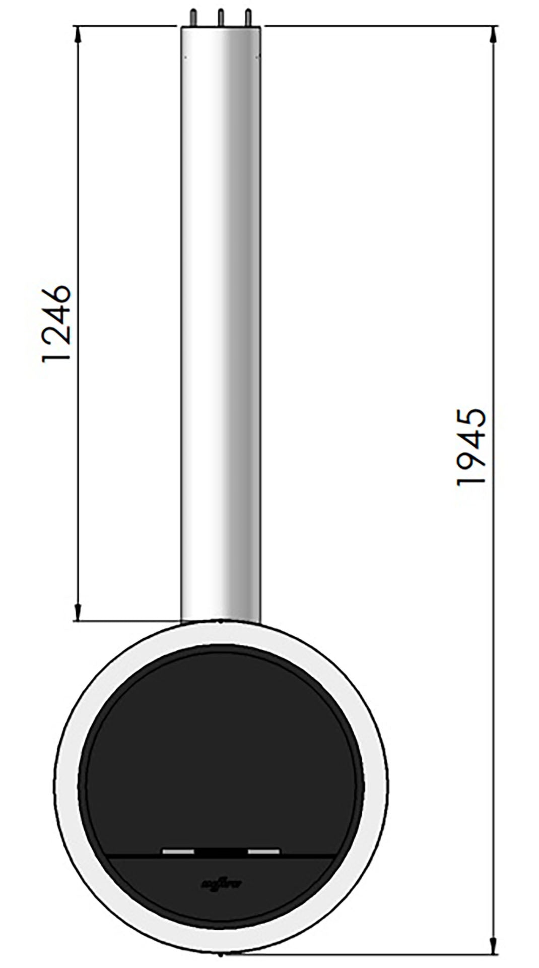 Biokamīns Incyrk 70/35/150 cm sarkans - N1 Home