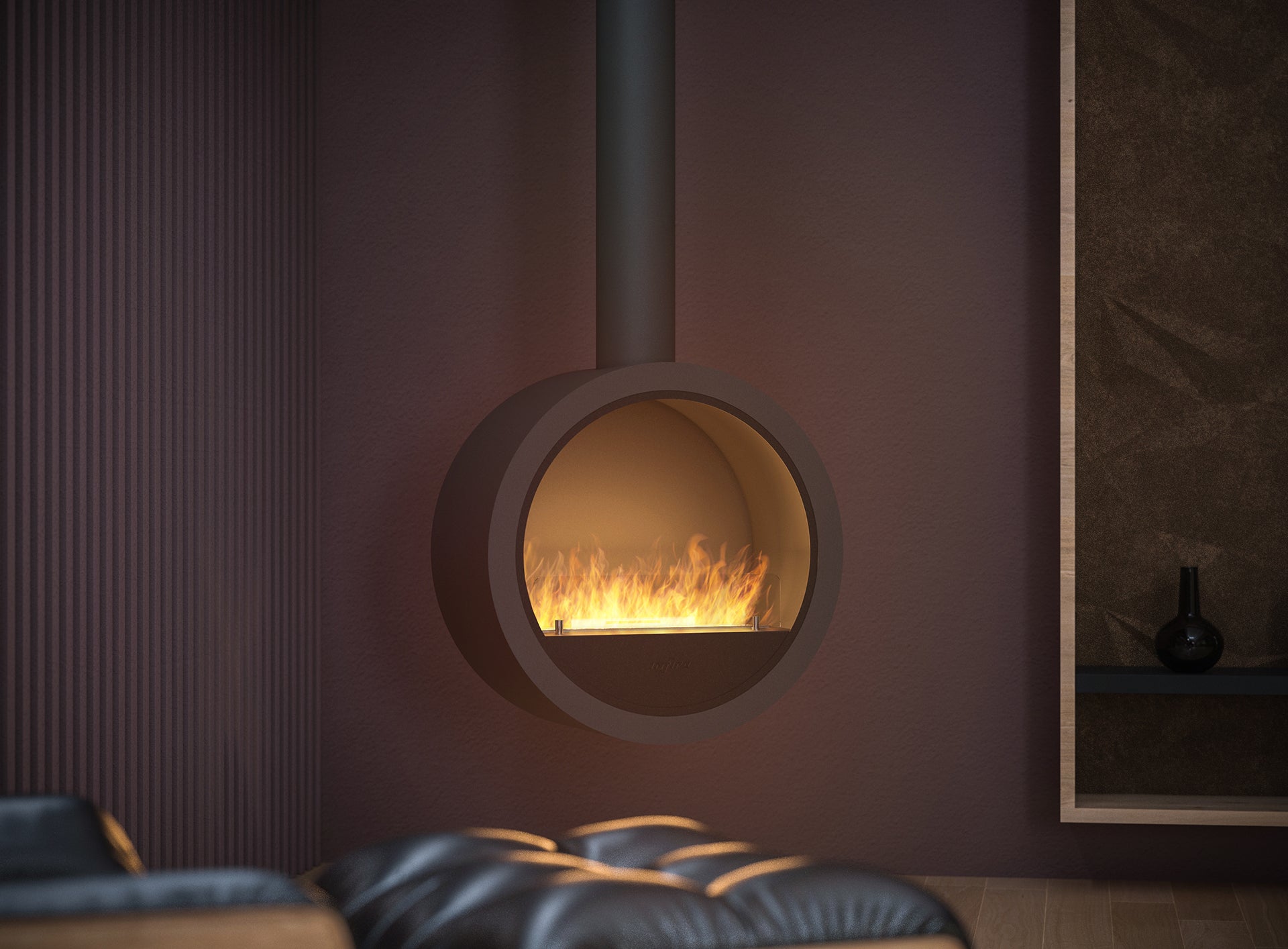 Biokamīns Incyrk 70/35/150 cm tumši zils - N1 Home