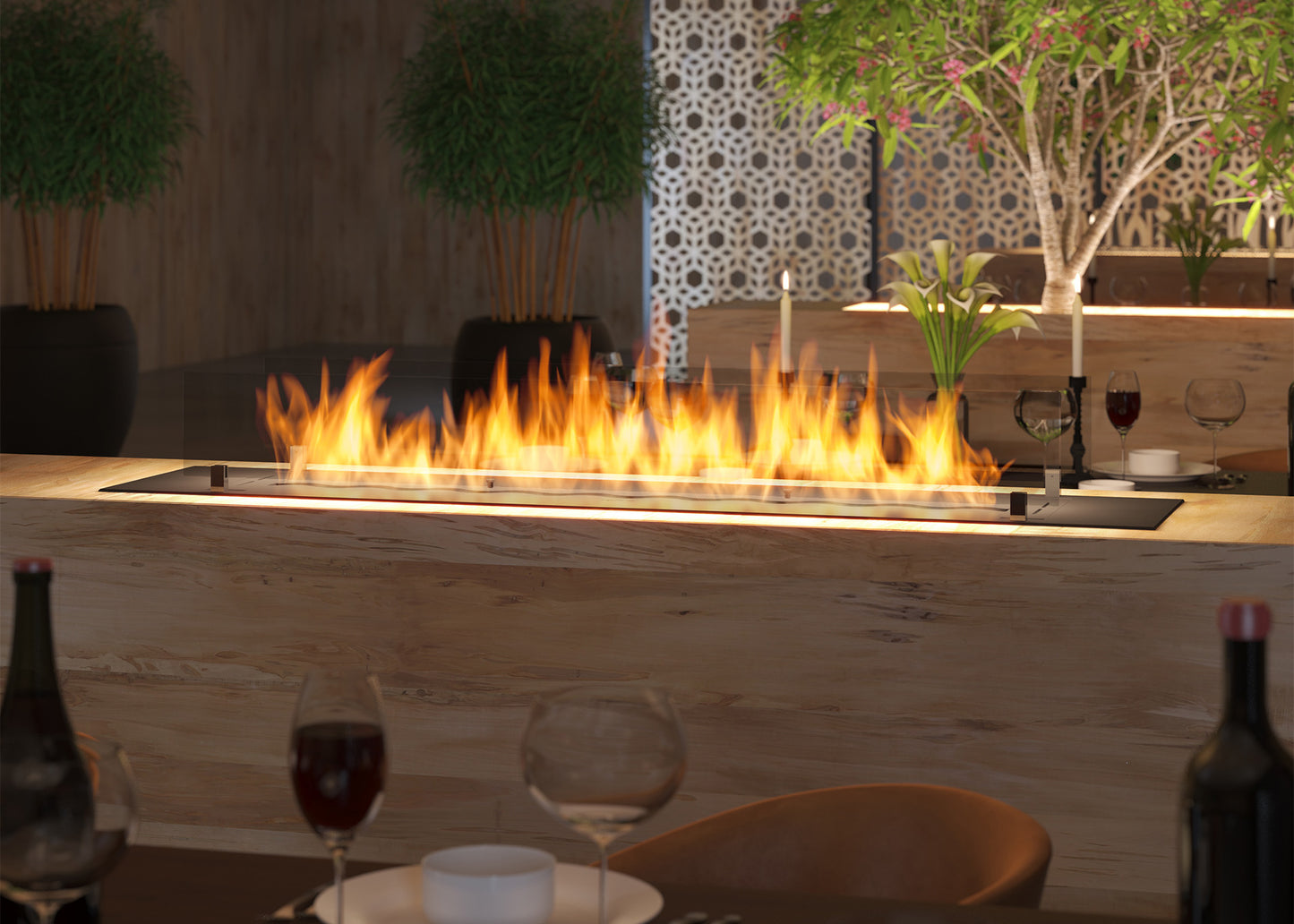 Biokamīns InseSlim 60;80;100;120;150;200/37/85 cm melns - N1 Home