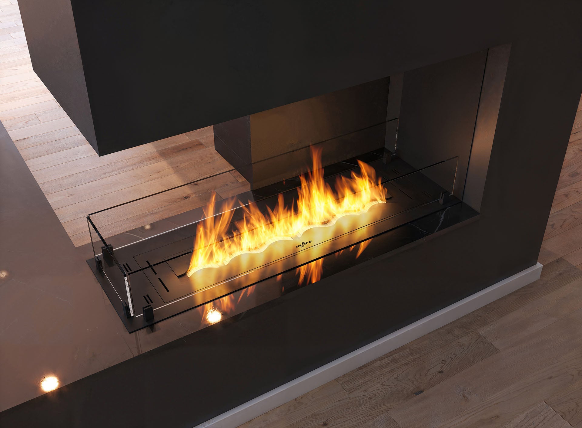 Biokamīns Utli Slim 80/30/60; 100/30/60 cm melns - N1 Home