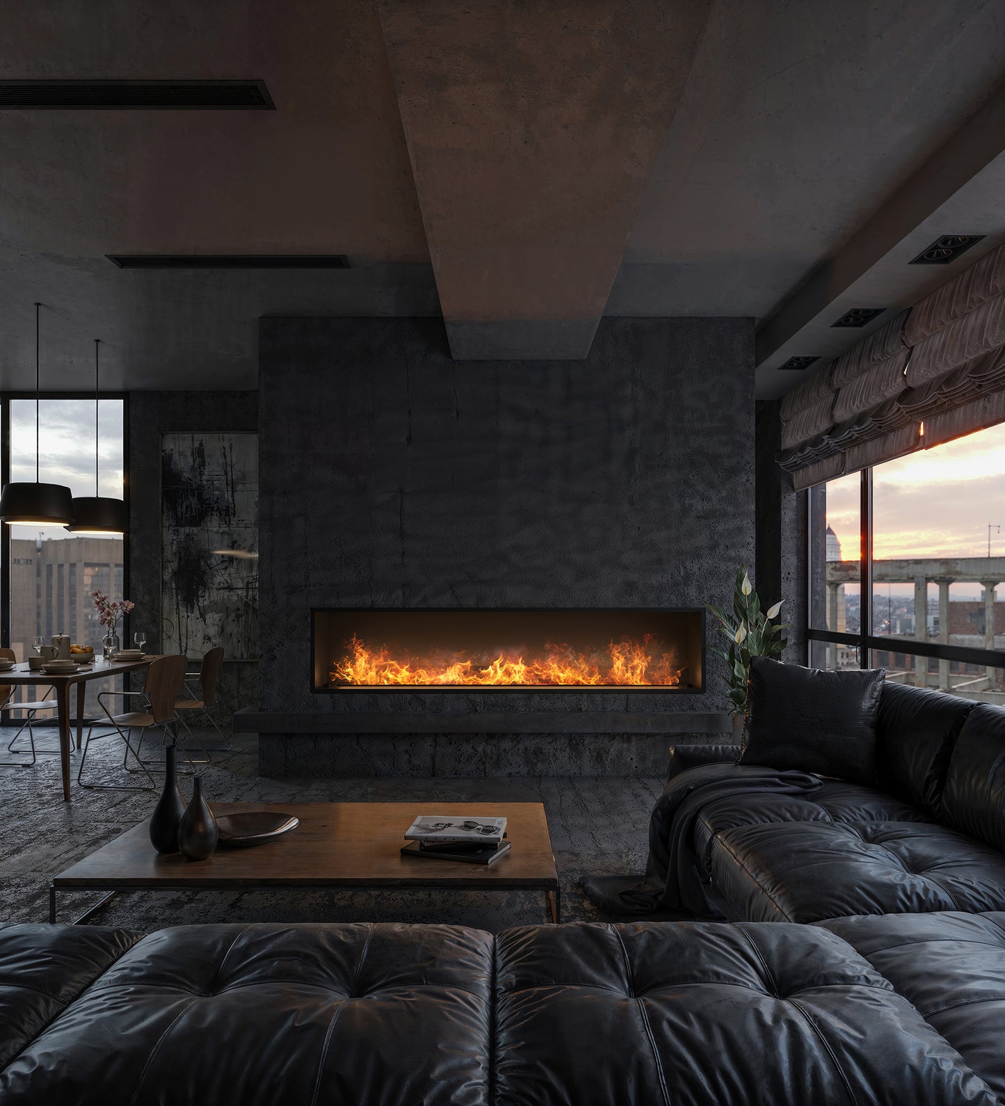 Elektriskais kamīns Invap inside 80/45/40 cm melns - N1 Home