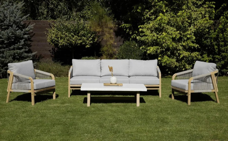 Koka dārza mēbeļu komplekts Jaco Caffe pelēks - N1 Home