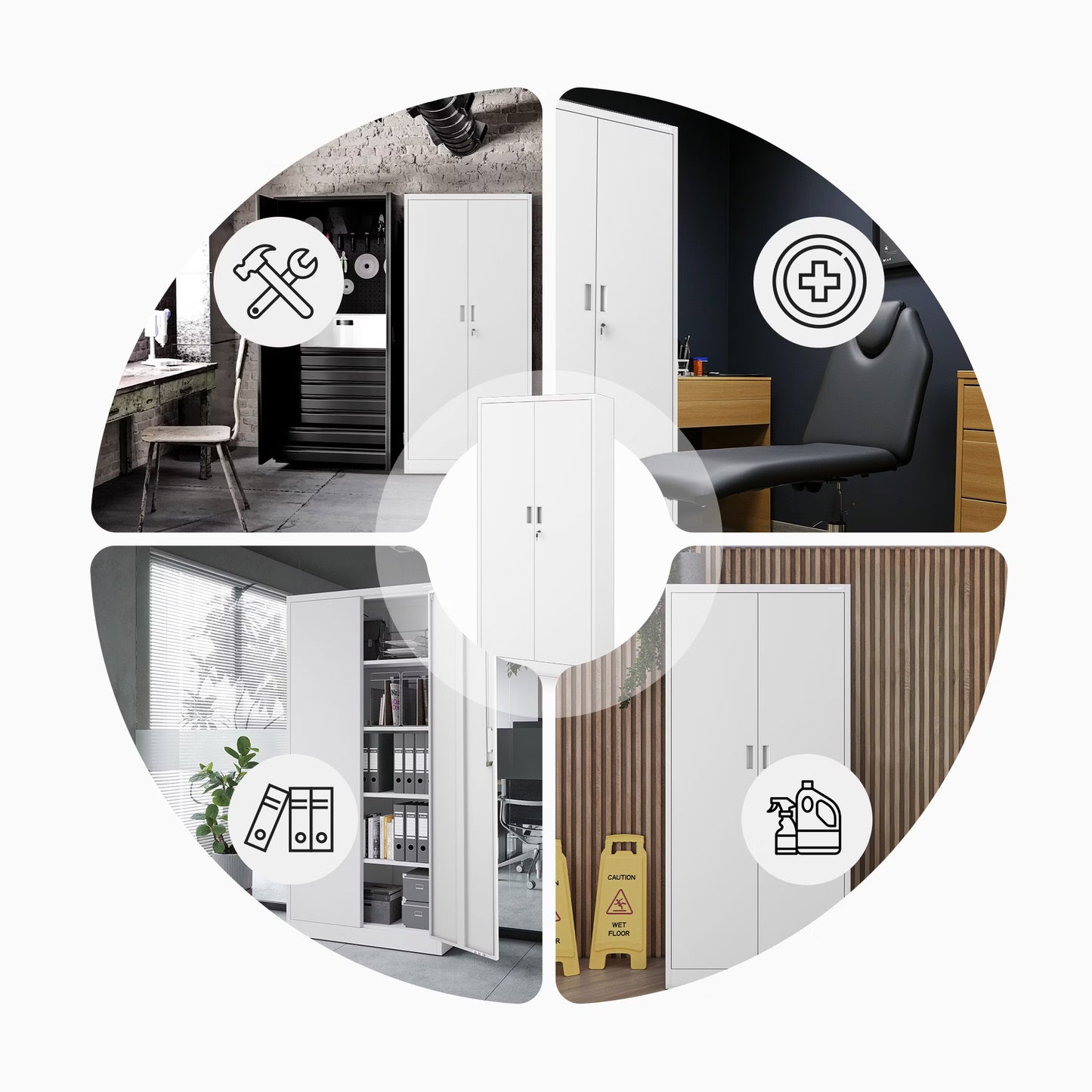 Skapis Yan kompakts 175/80/40 cm antracīts - N1 Home