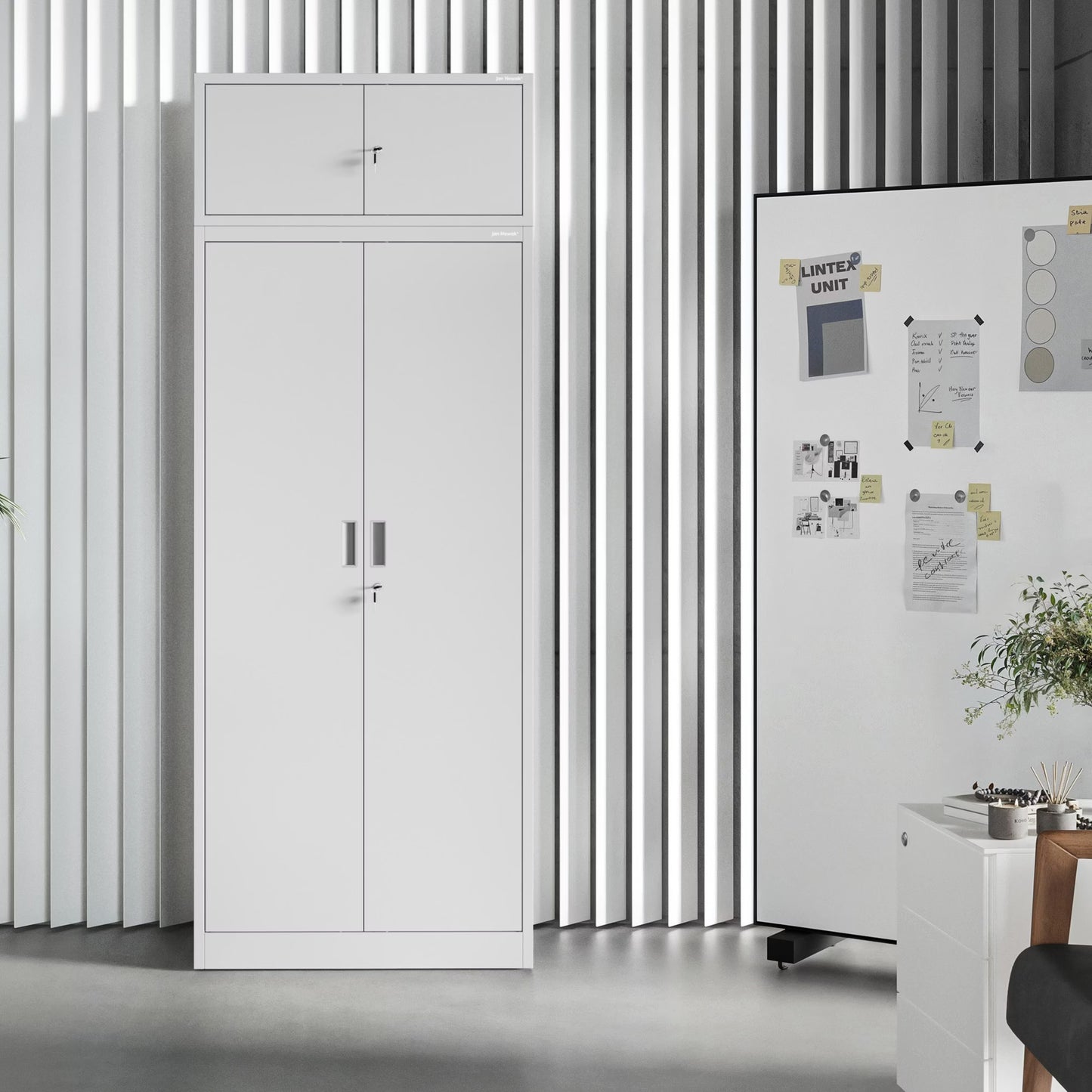 Skapis Yan kompakts 175/80/40 cm pelēks - N1 Home