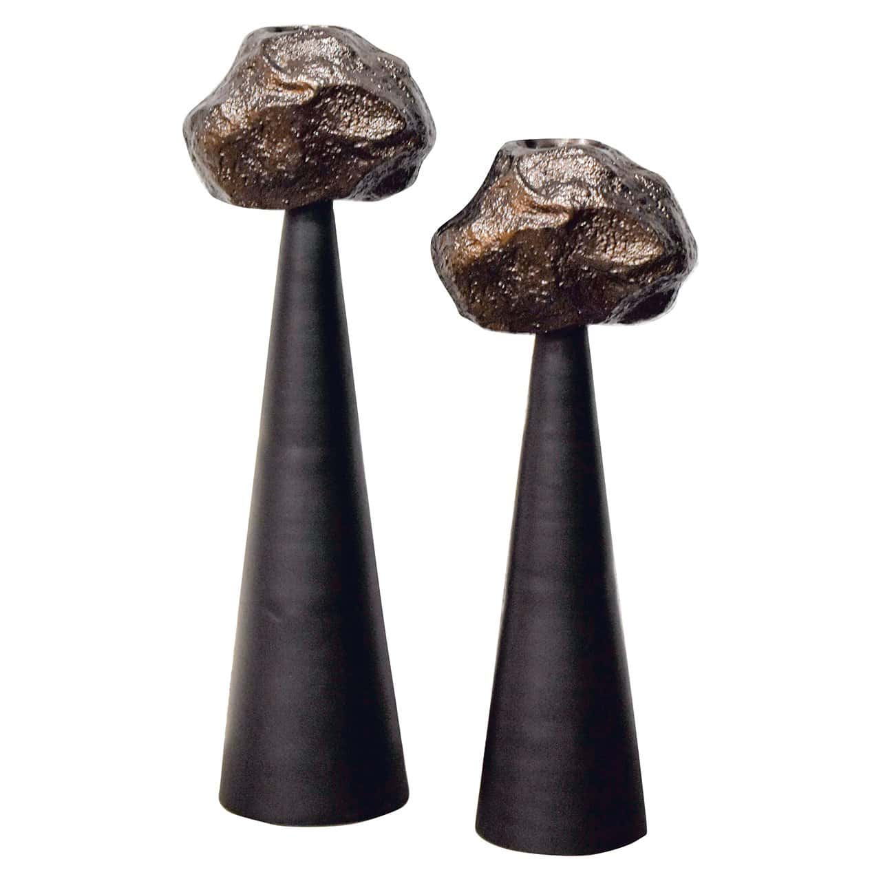 Svečturis Moira black large Richmond Interiors 67/25/18 cm melns - N1 Home