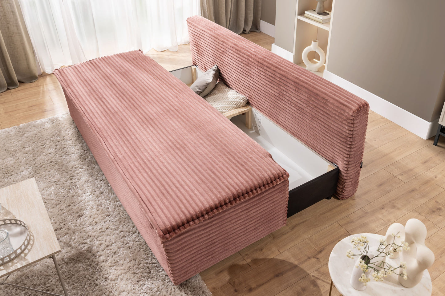 Dīvāns Firi 205/100/88 cm rozā