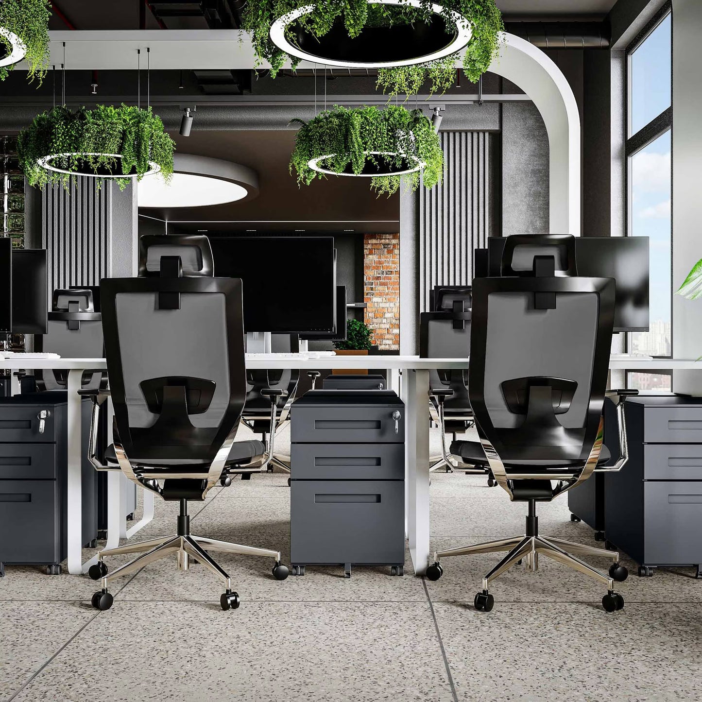 Konteiners zem rakstāmgalda Kates 39/60/50 cm antracīts - N1 Home