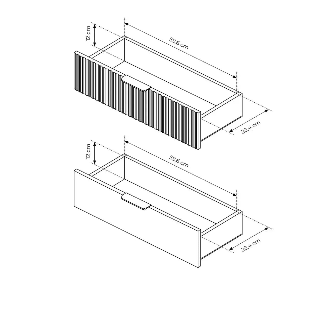 Kumode Balta 137/81/39 cm baltik ozols/melns - N1 Home