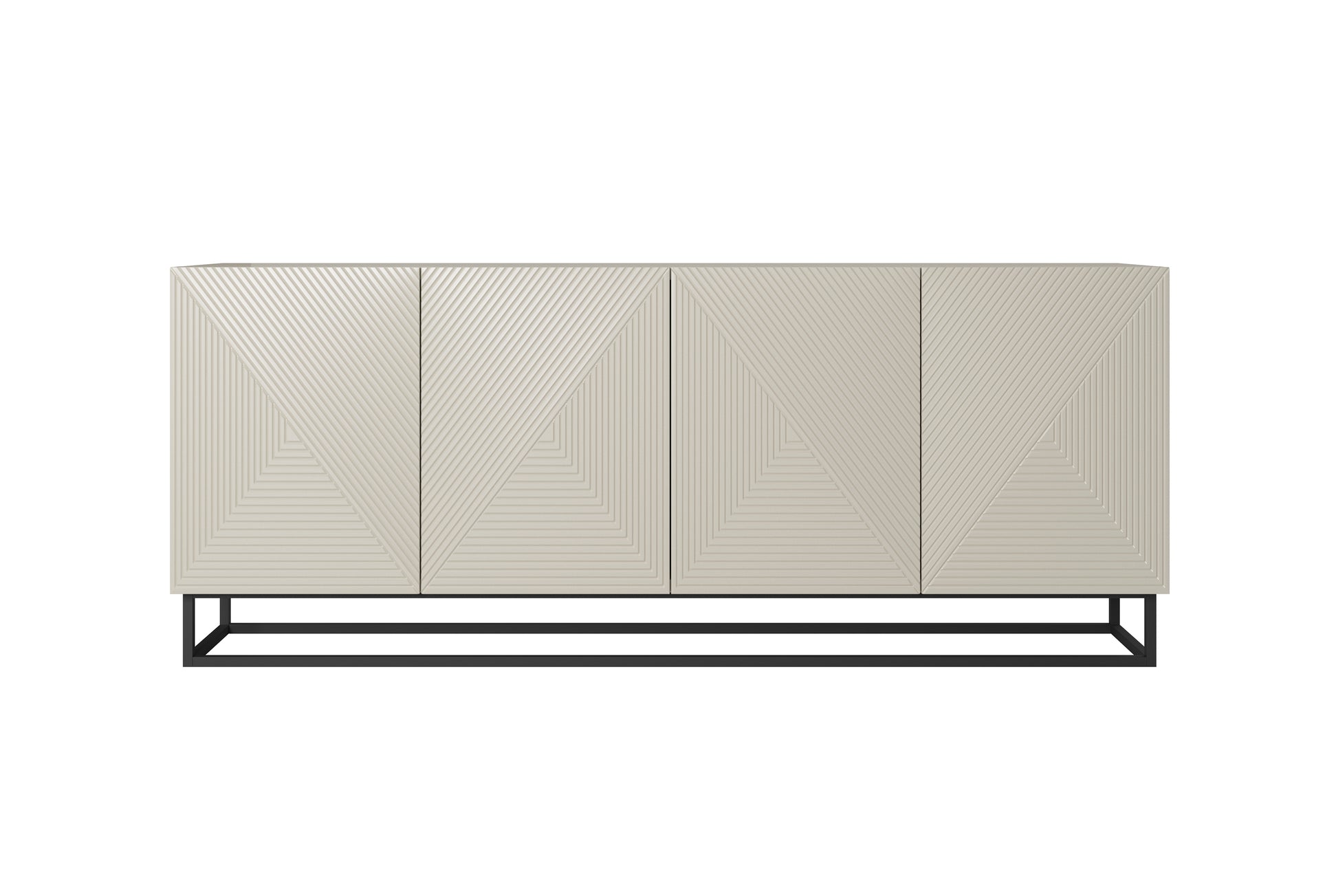 OSLO kumode ar metāla kājām 200/81/43 cm melns/kašmirs - N1 Home