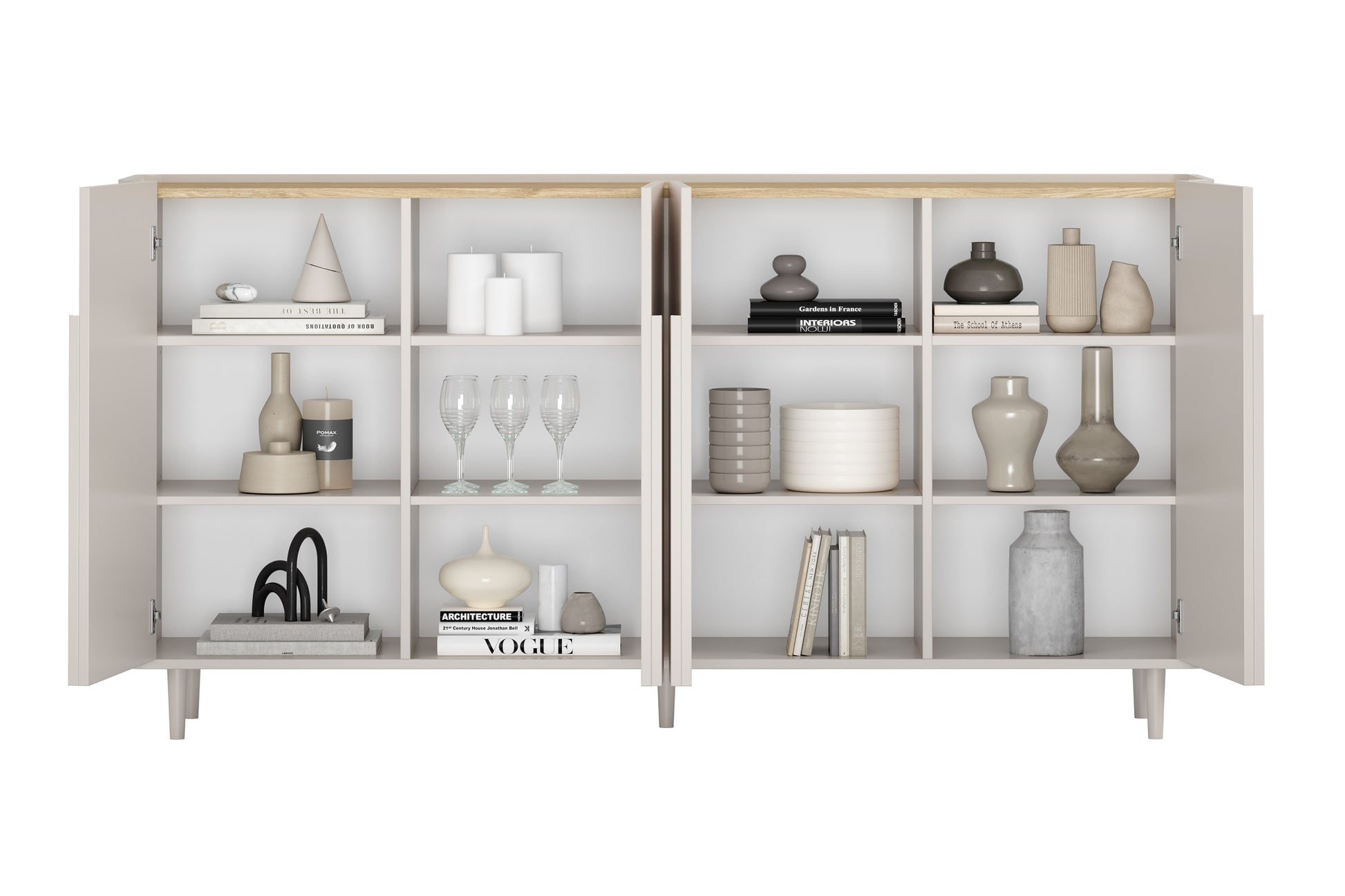 Kumode Amil 200/102/48 cm Kašmirs / Eļļots ozols - N1 Home