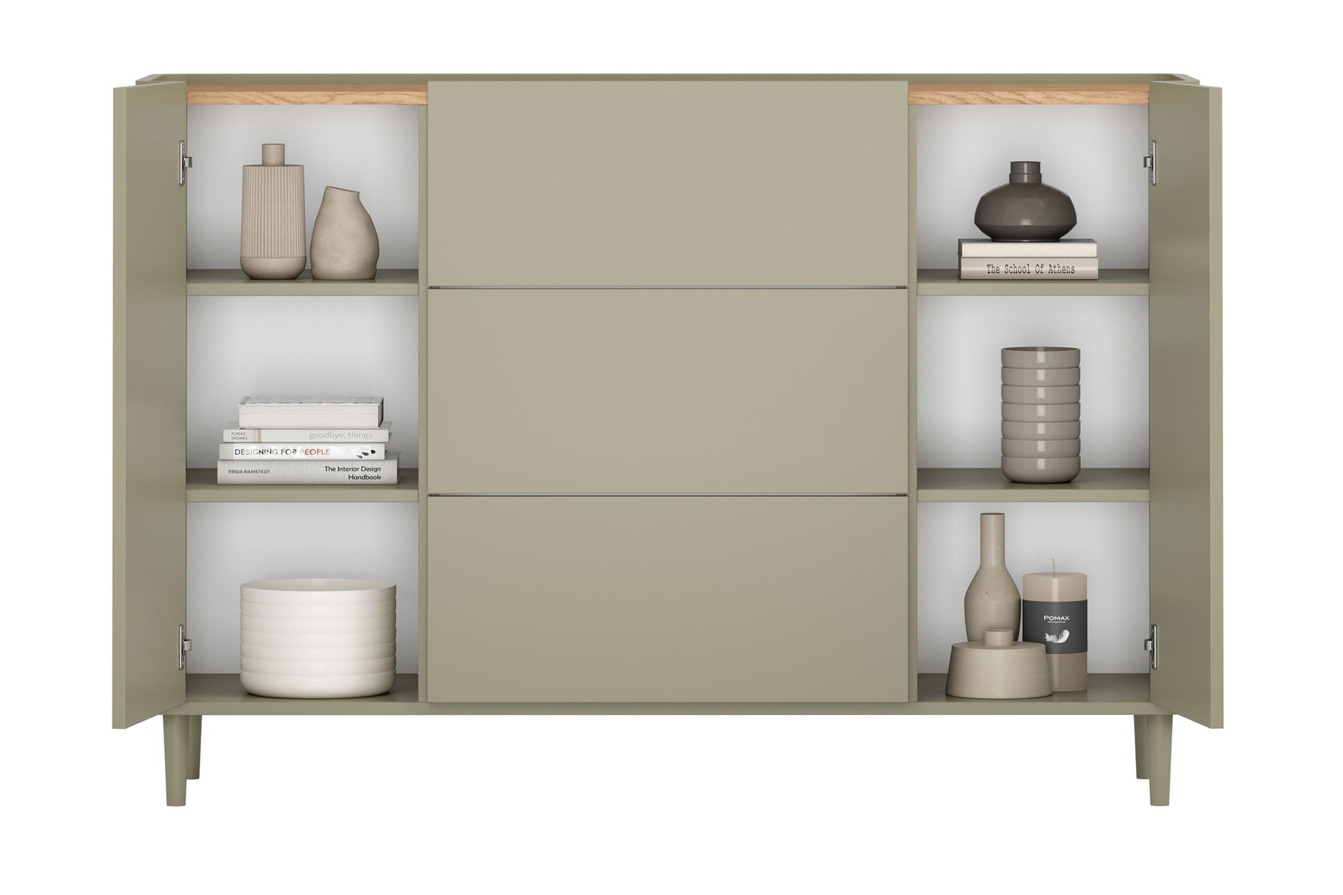 Kumode Elva 150/102/48 cm Eikalipts / Baltijas kāpu ozols - N1 Home