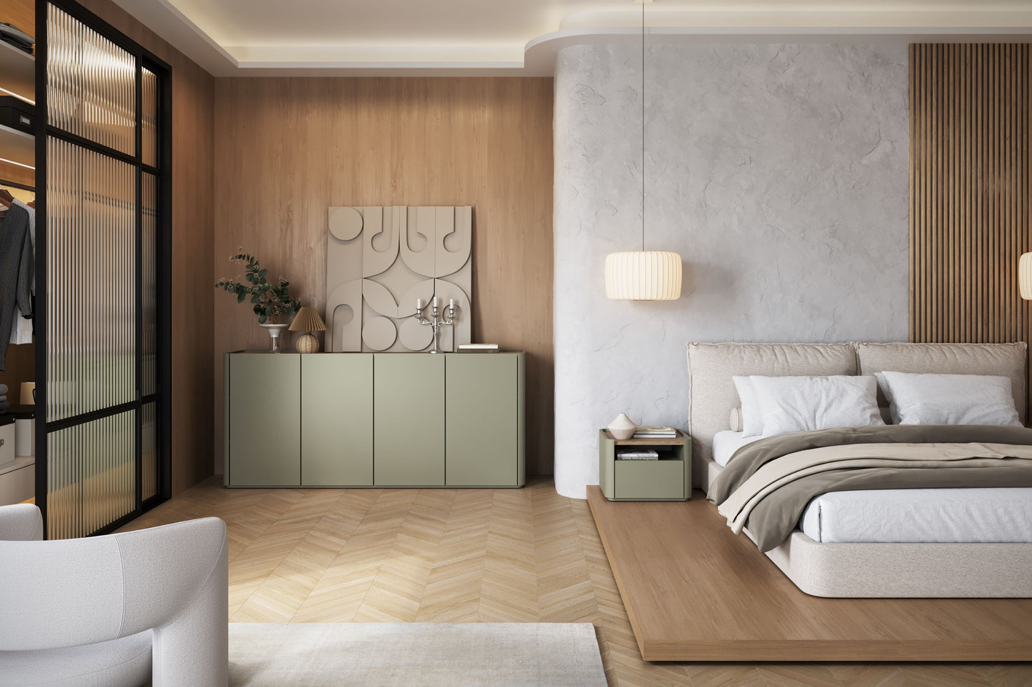 Kumode Elva 200/89.5/48 cm Eikalipts / Baltijas kāpu ozols - N1 Home