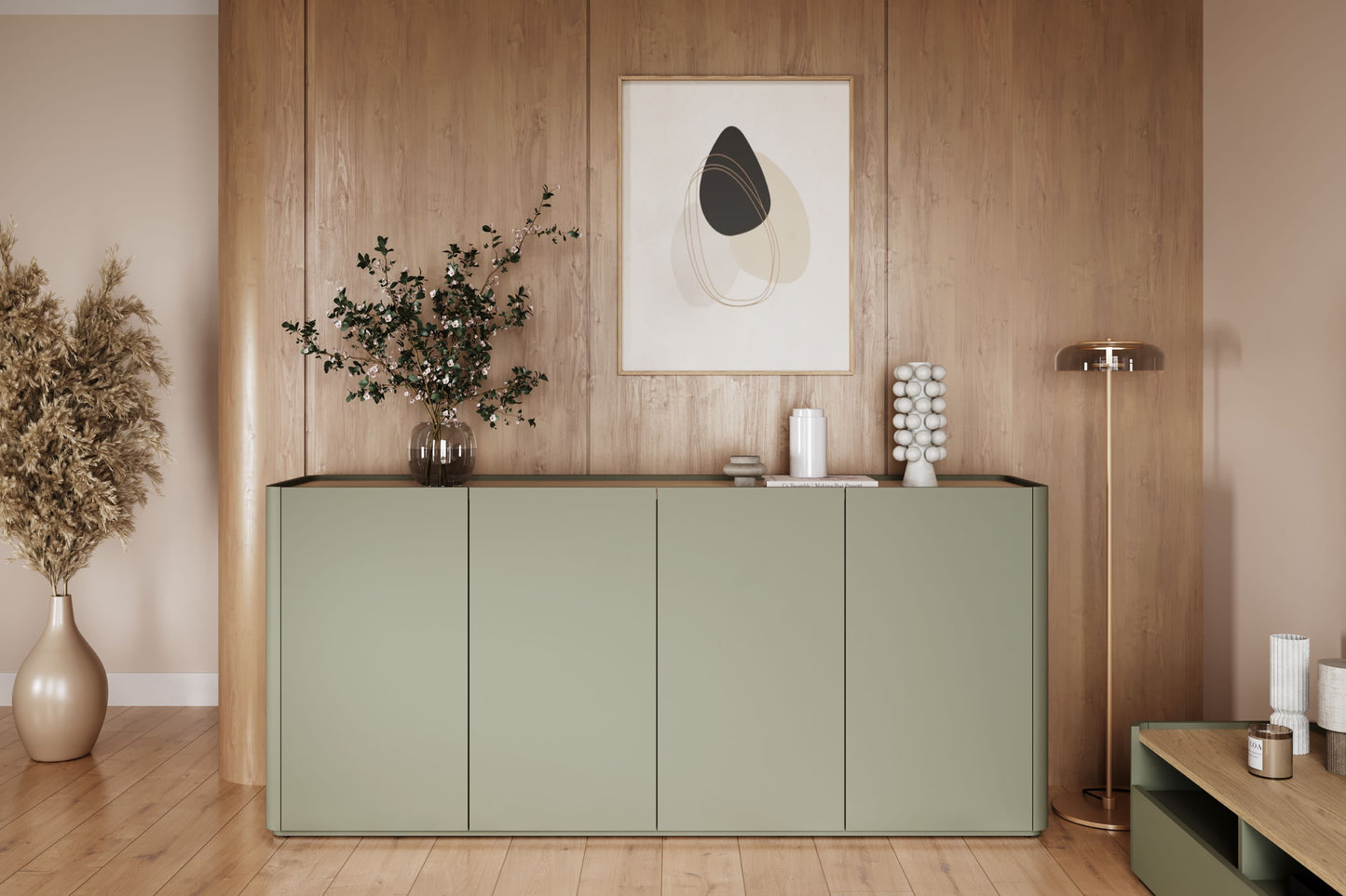 Kumode Elva 200/89.5/48 cm Eikalipts / Baltijas kāpu ozols - N1 Home