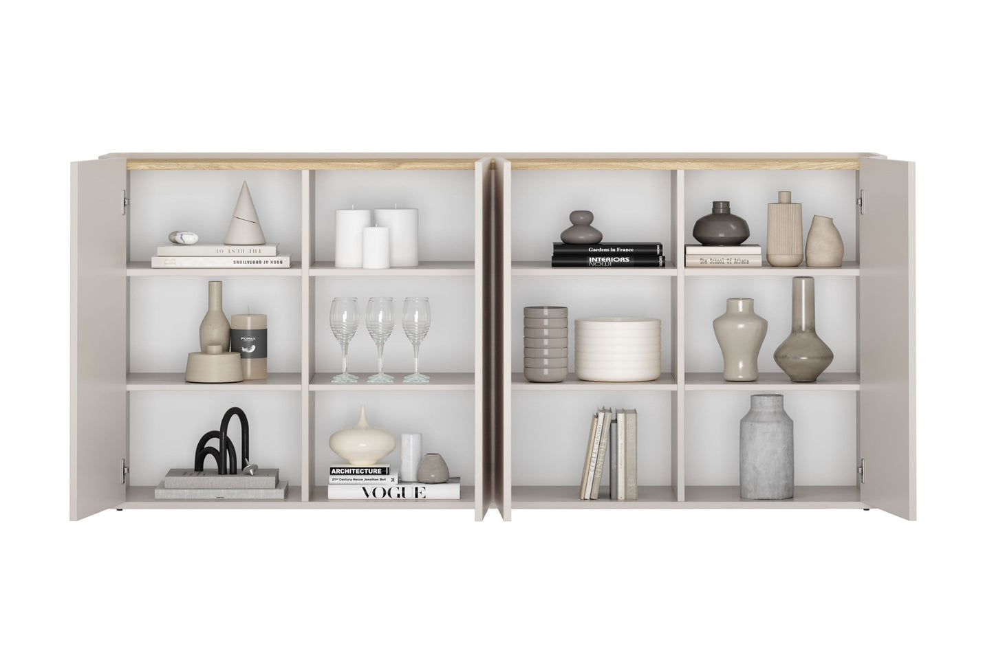 Kumode Elva 200/89.5/48 cm Kašmirs / Eļļots ozols - N1 Home