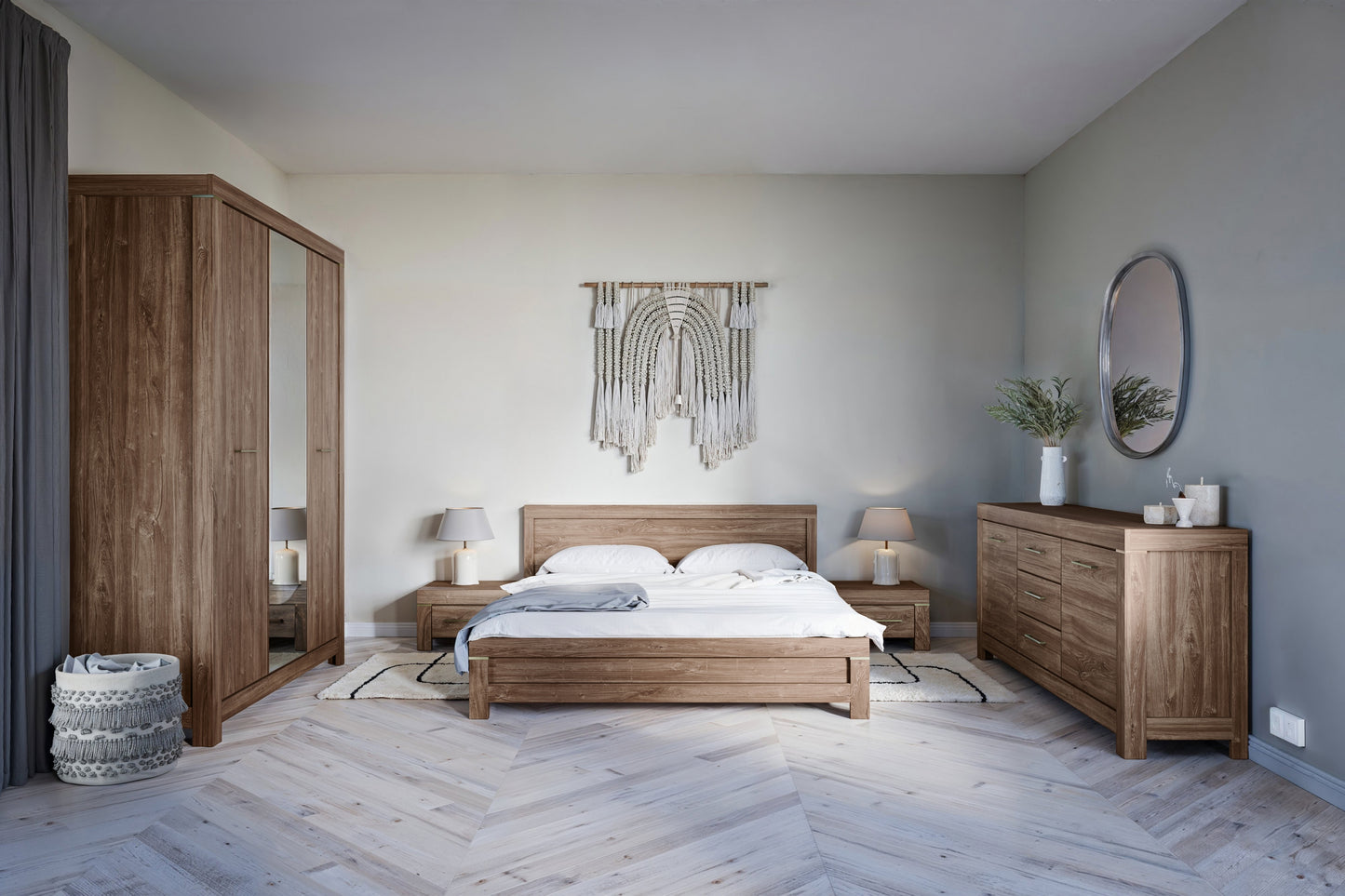 Kumode Geri 200/85/45 cm rosīgs ozols - N1 Home