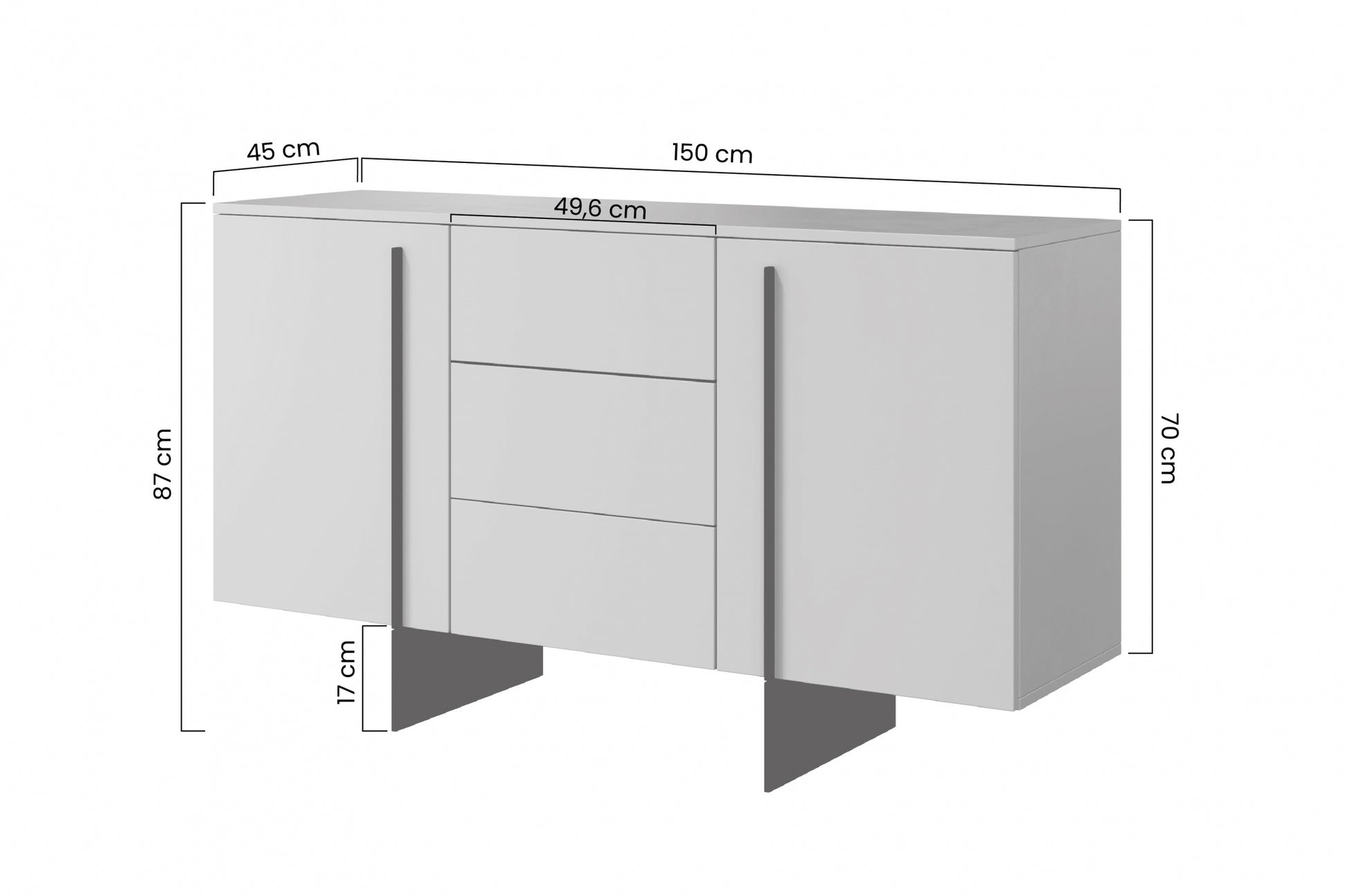 Kumode Lare 150/87/45 cm ogles - N1 Home