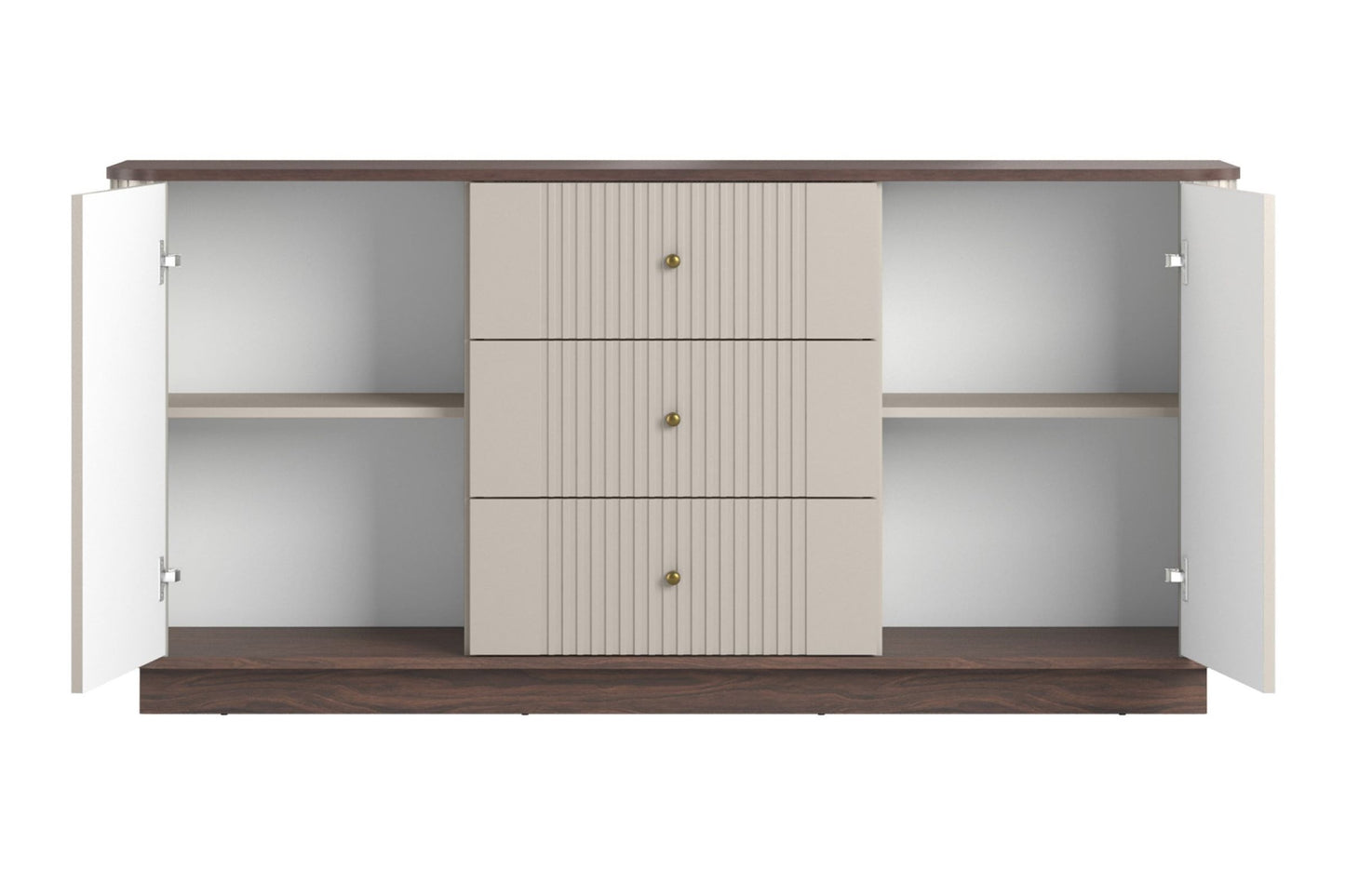 Kumode Vespa 160/77/38/ cm kašmirs/rieksts/zelts - N1 Home