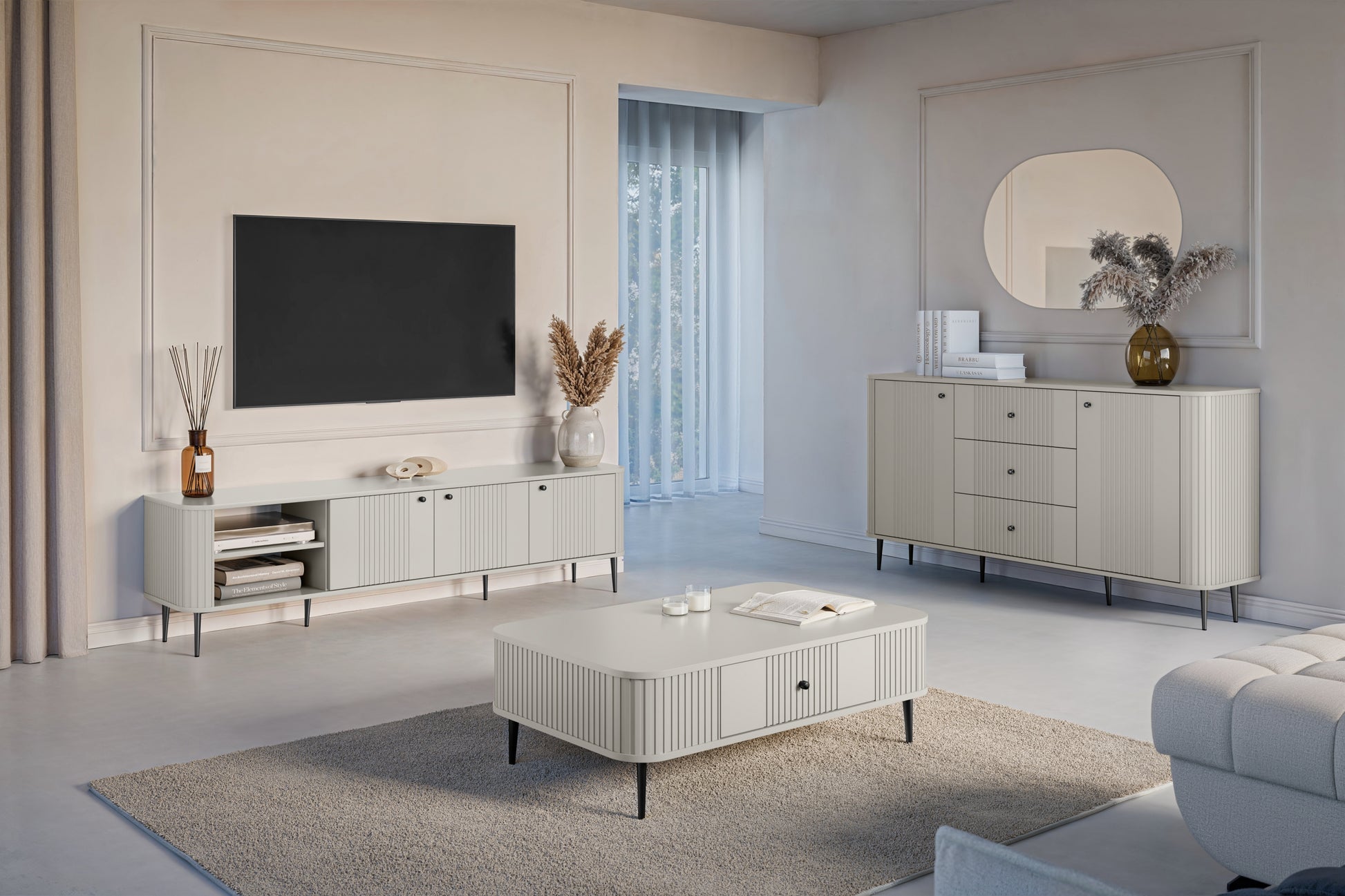 Kumode Vespa 160/85/38 cm kašmirs/melns - N1 Home