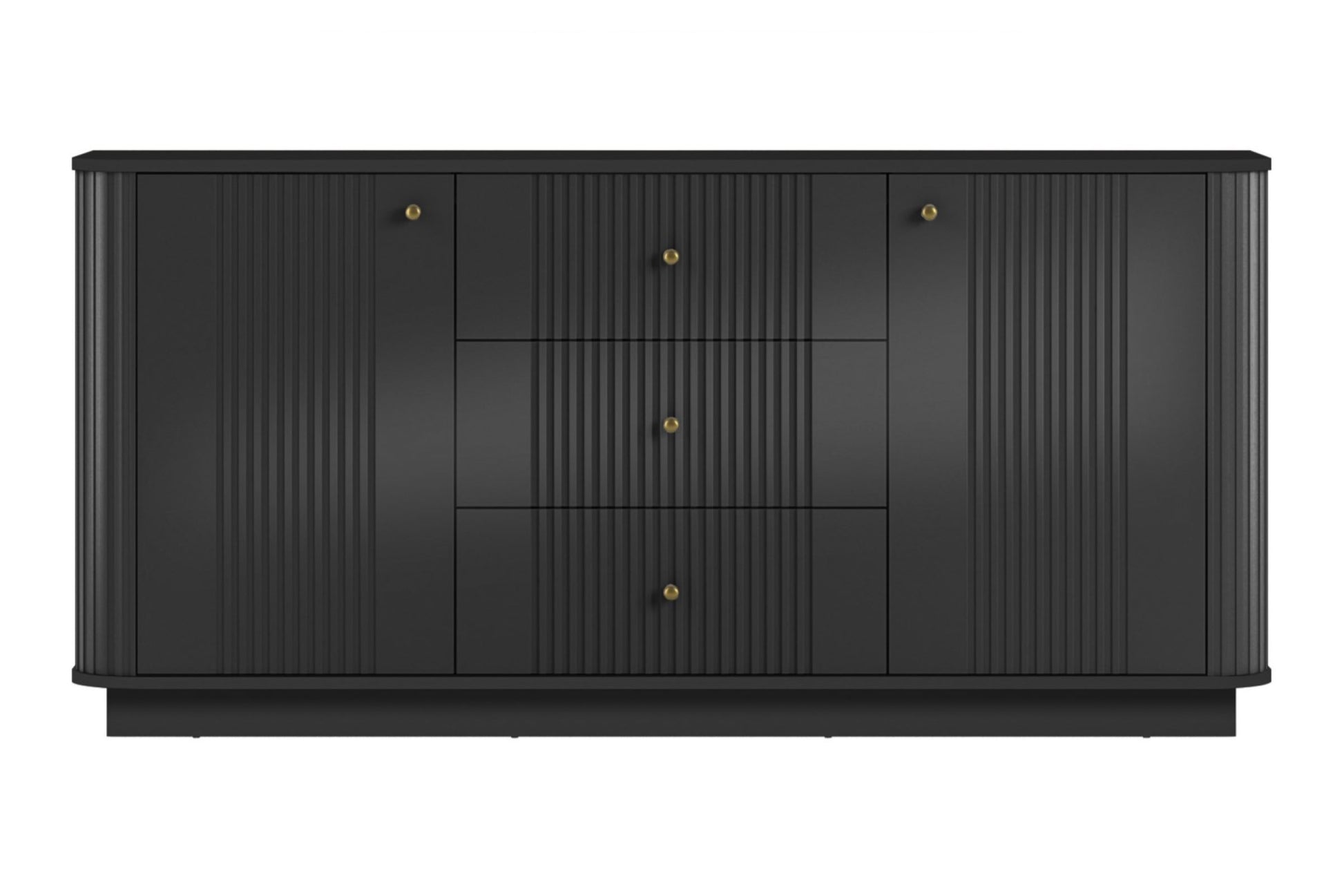 Kumode Vespa 160/77/38/ cm melns/zelts - N1 Home