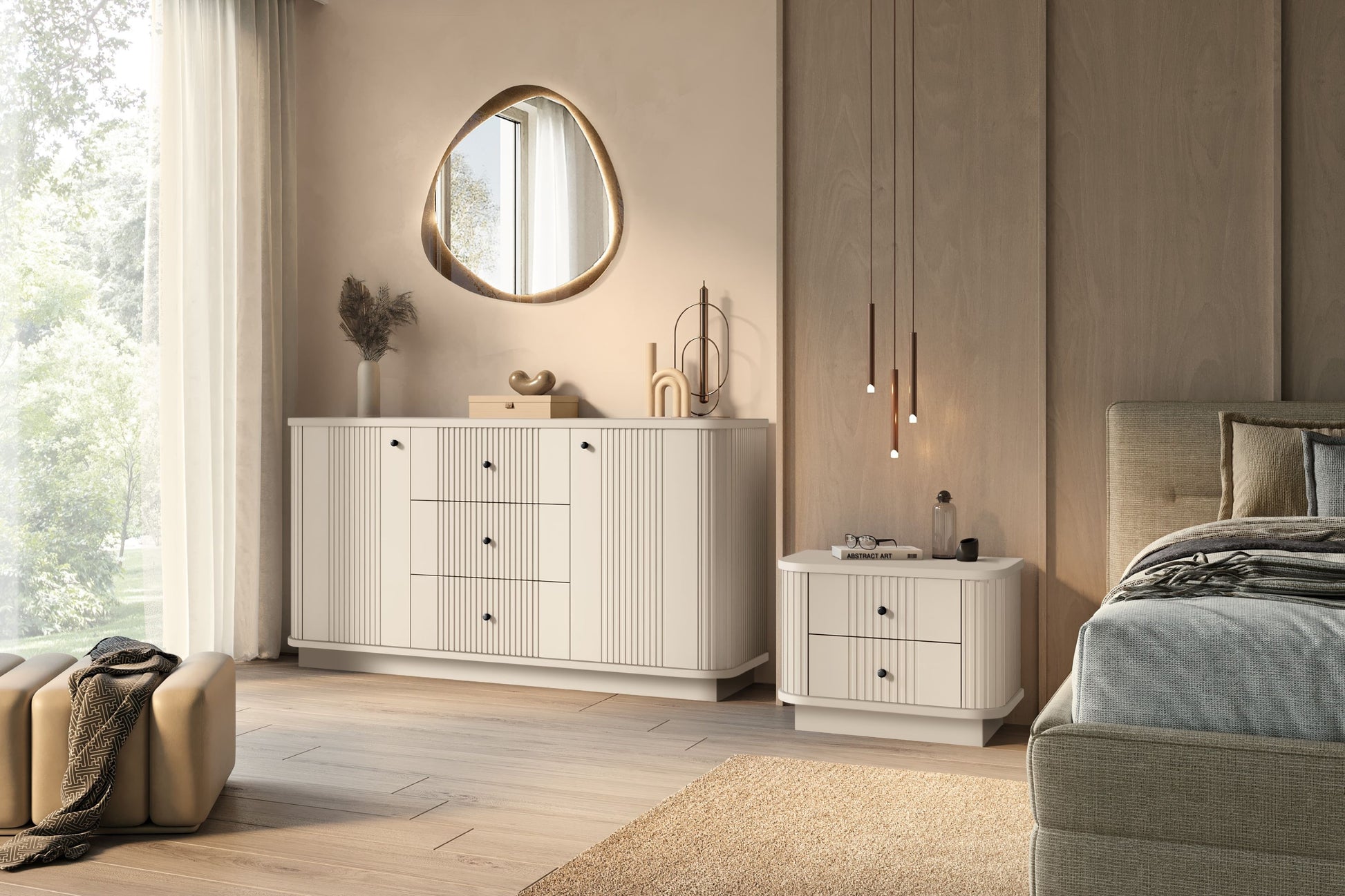 Kumode Vespa 160/77/38/ cm kašmirs/melns - N1 Home