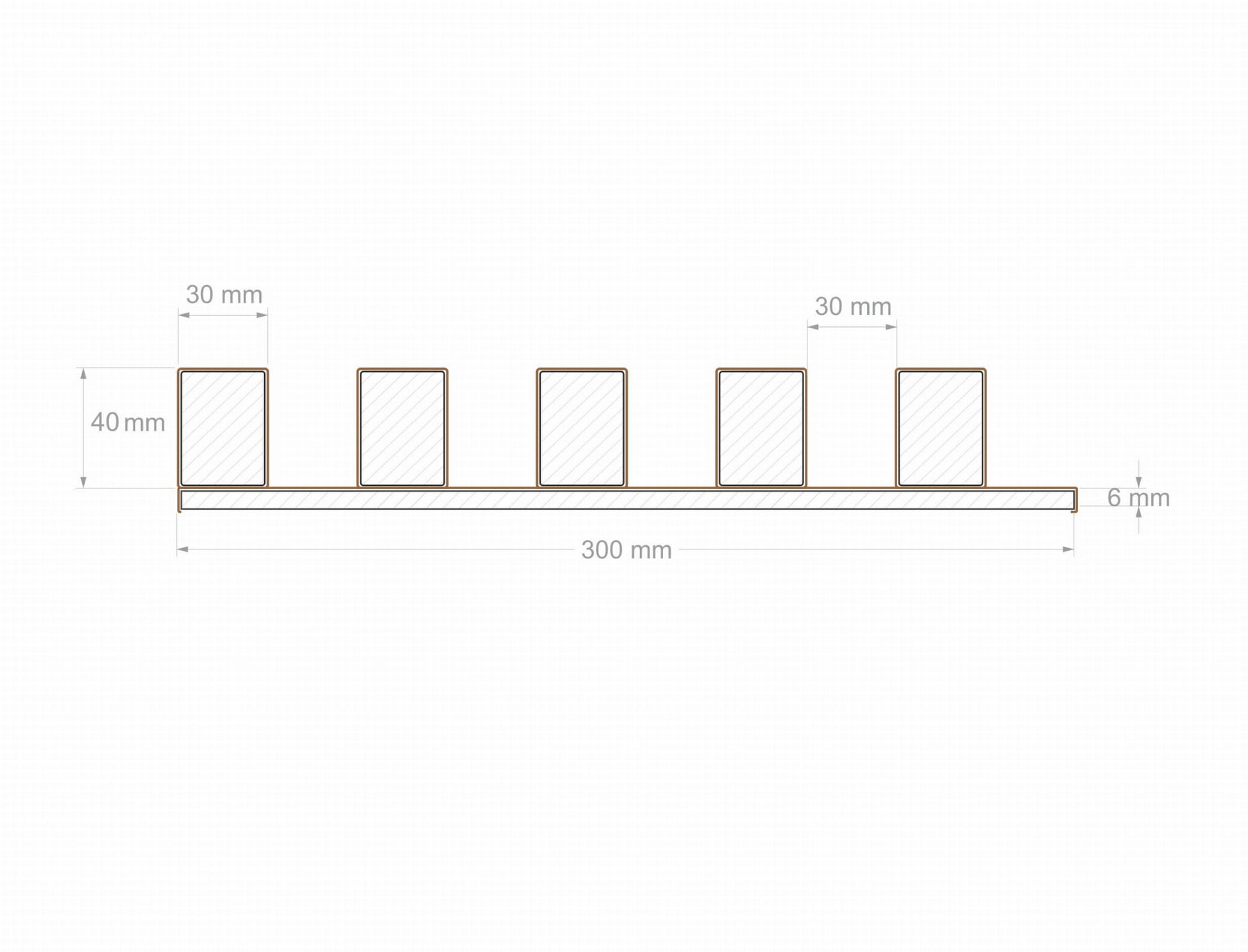 Lameles uz baltas MDF plātnes 300x46x2750 mm eiropas ozols - N1 Home