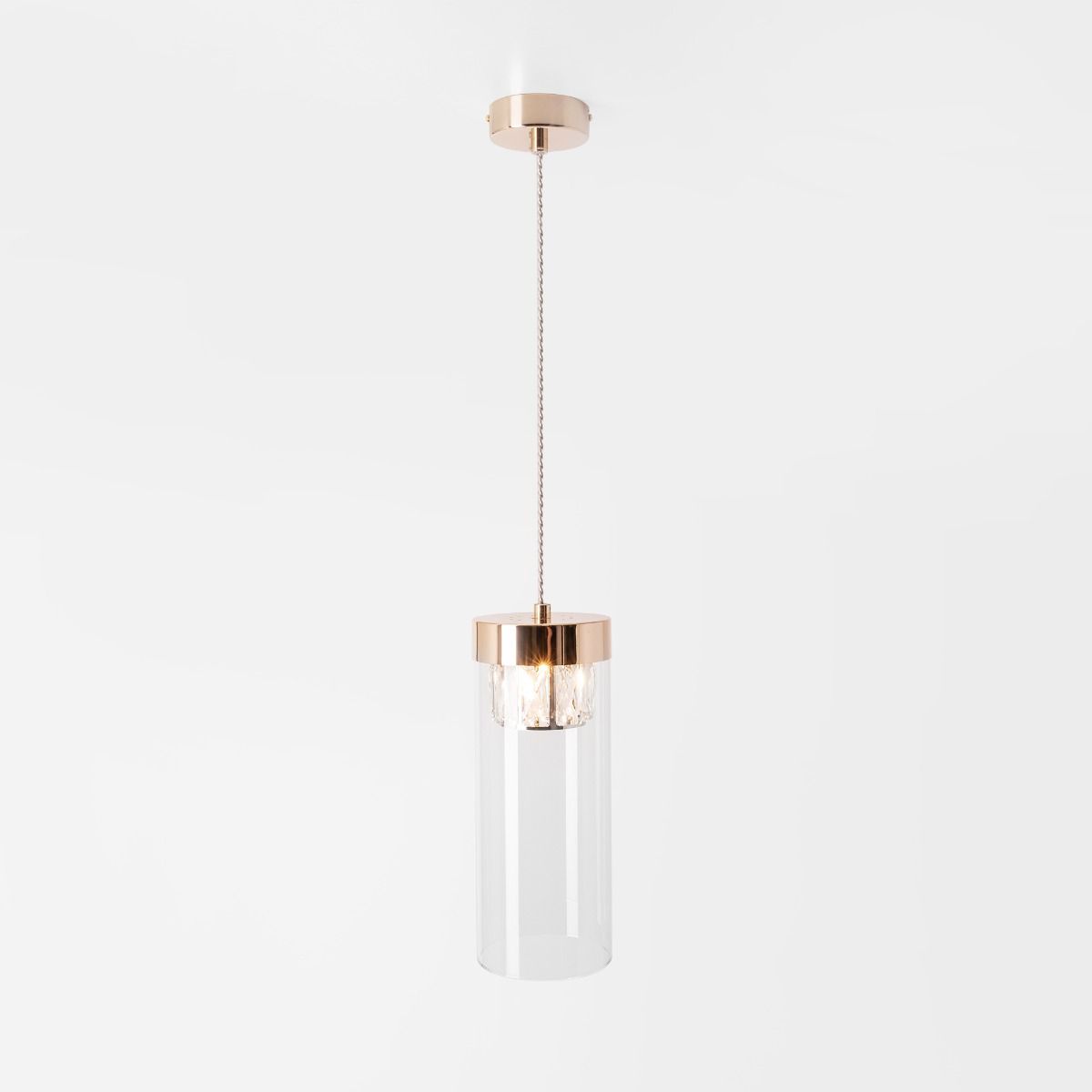 Piekaramā lampa Gemma 43/11 cm rozā zelts - N1 Home