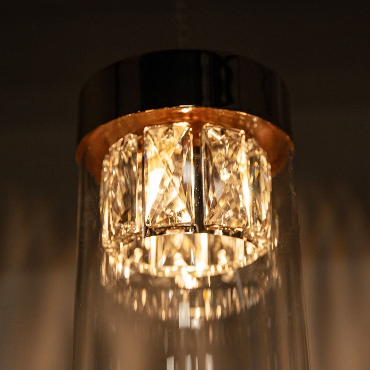 Piekaramā lampa Gemma 43/11 cm rozā zelts - N1 Home