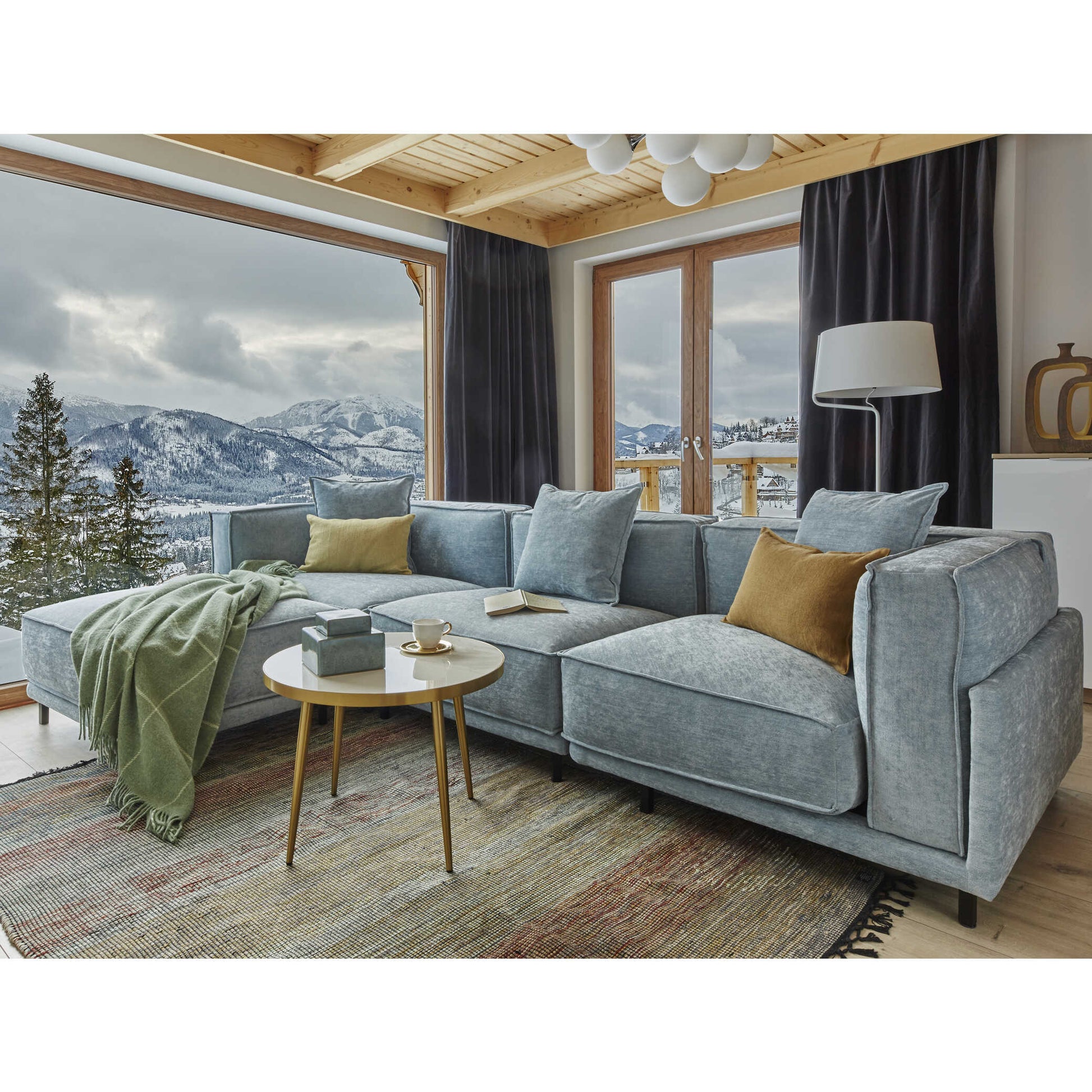 Dīvāns Laurent Befame 315/101/290 cm grafits - N1 Home