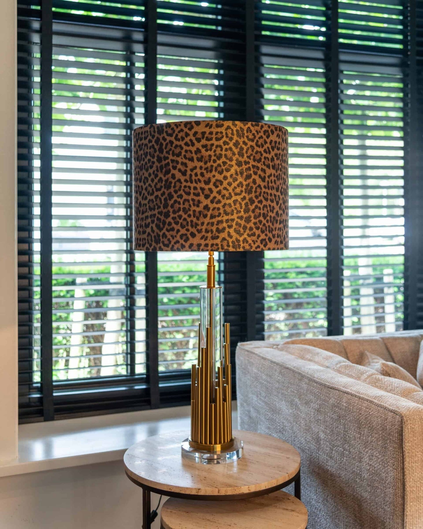 Galda lampa Dex Richmond Interiors 16/16/58 cm brushed gold