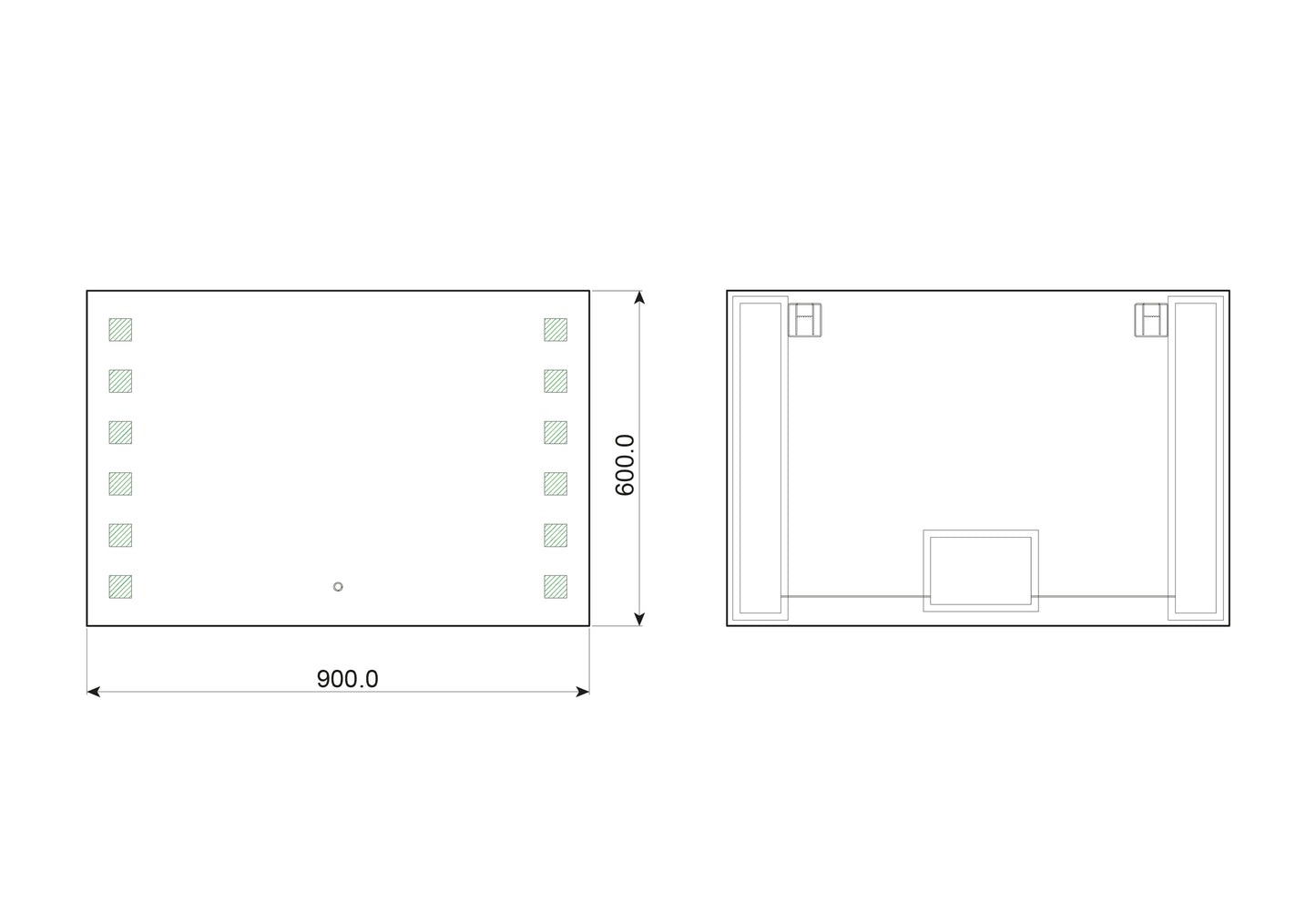 Spogulis Zazzy 60/90 cm