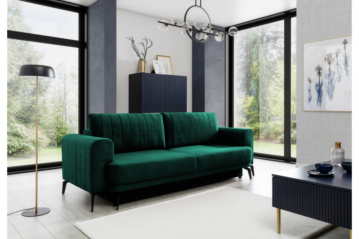 Dīvāns KOMO 250/73-90/100 cm tumši zaļs - N1 Home