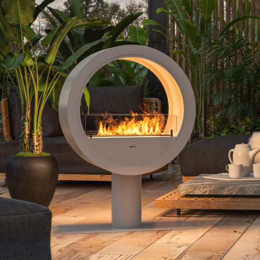 Biokamīns Incyrc stand 2side 218/70/35 cm balts - N1 Home