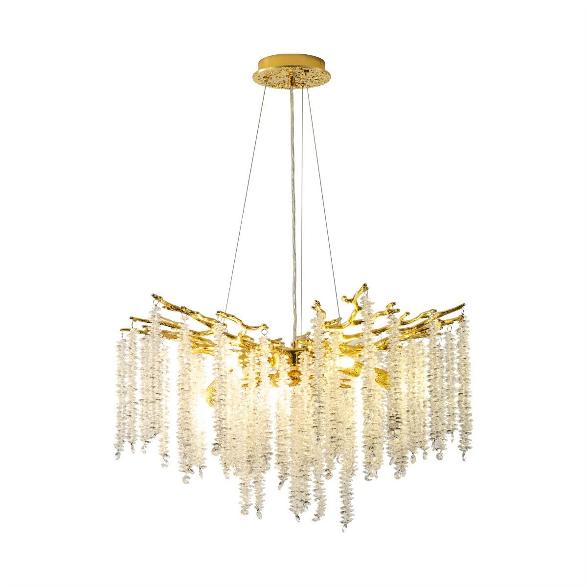 Piekaramā lampa Dujos MD3720-1-EGN 60/150/60 cm zelts - N1 Home