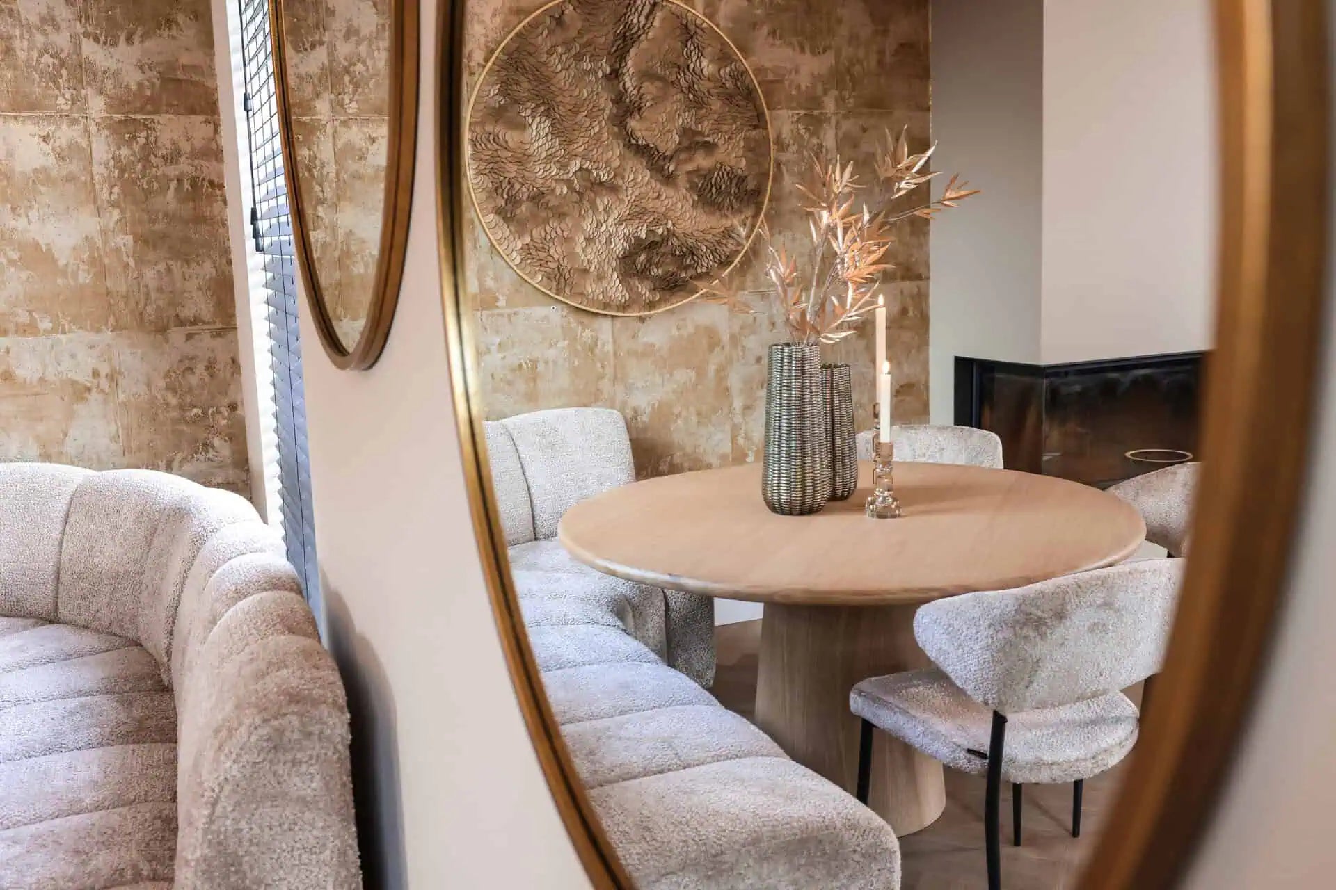 Ēdamistabas sols Hillpark round corner Richmond Interiors 90/170/115 cm lovely beige - N1 Home