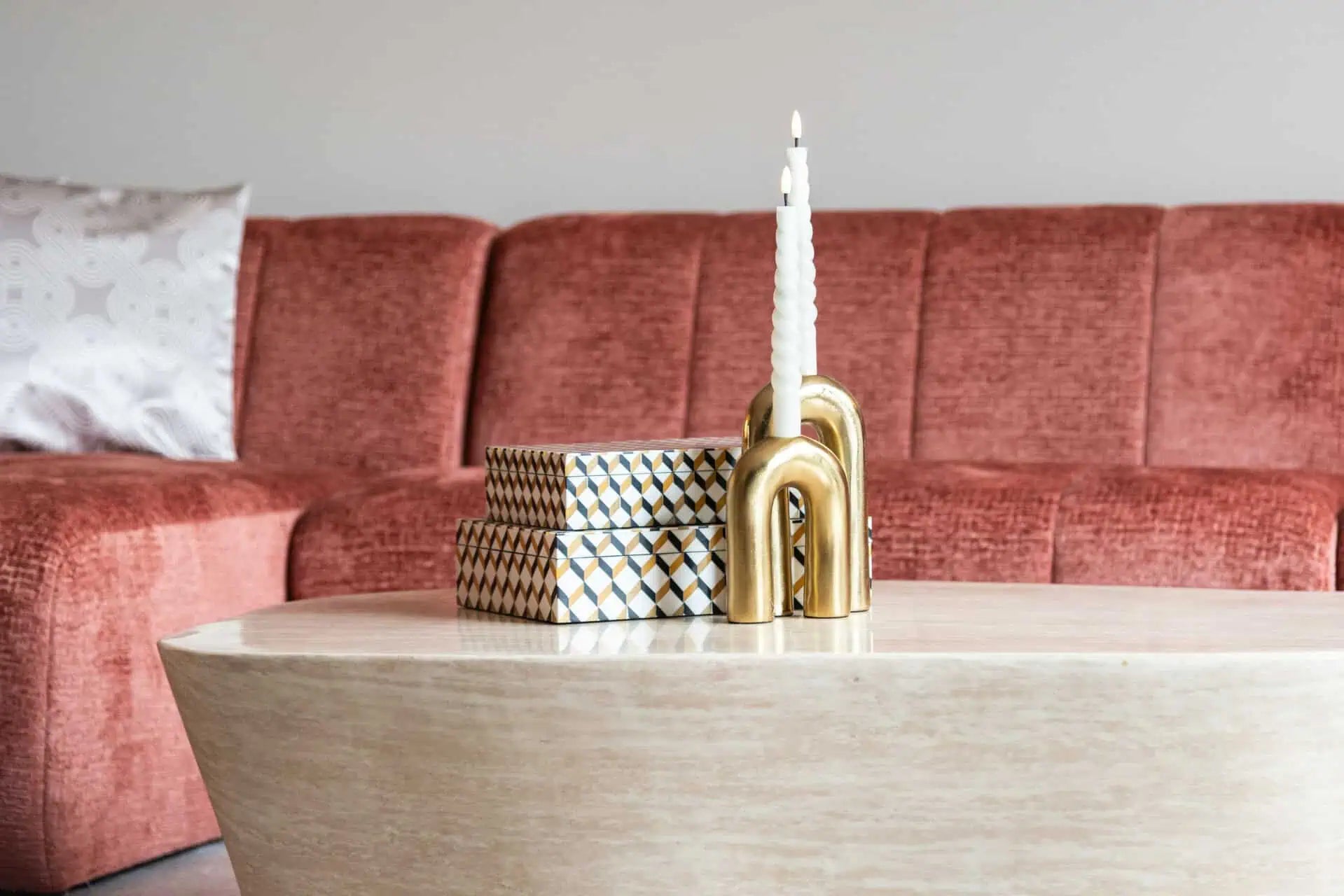 Svečturis Rowin gold large Richmond Interiors 20/12/7 cm zelts - N1 Home