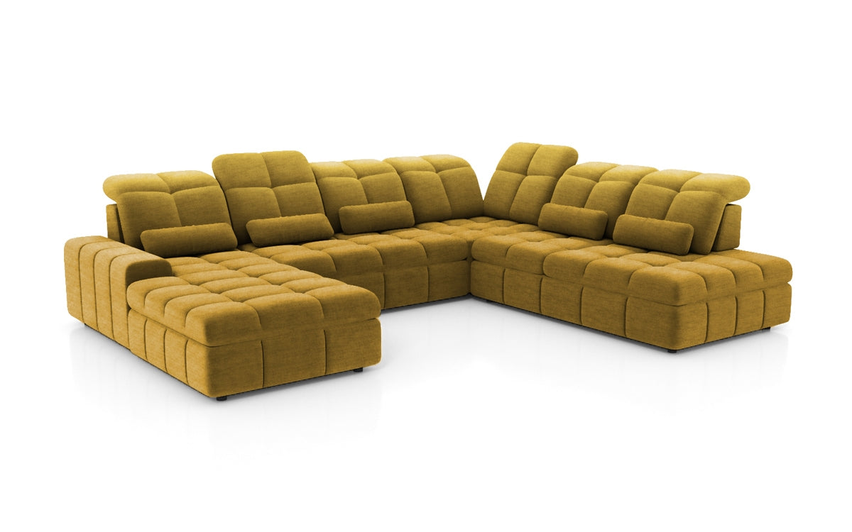 Dīvāns Marseille 342/107/205-280 cm Vogue 8 Amber - N1 Home