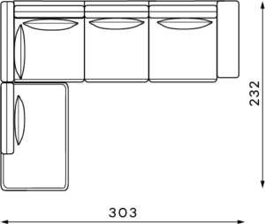 Dīvāns Soprano Corner Befame 303/232/88 cm bēšs - N1 Home