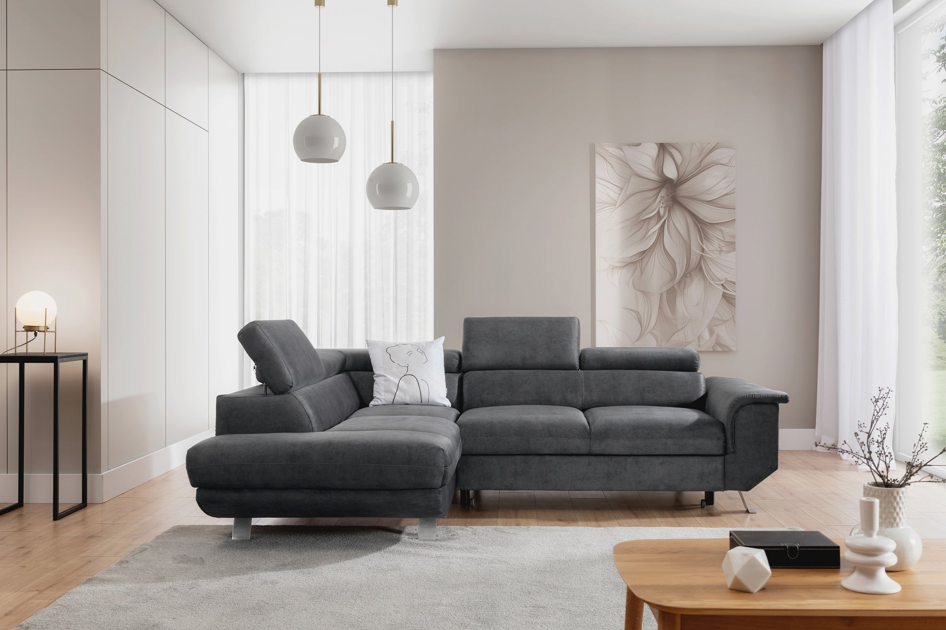 Dīvāns Zali 280/110/205 cm Castel 93 - N1 Home