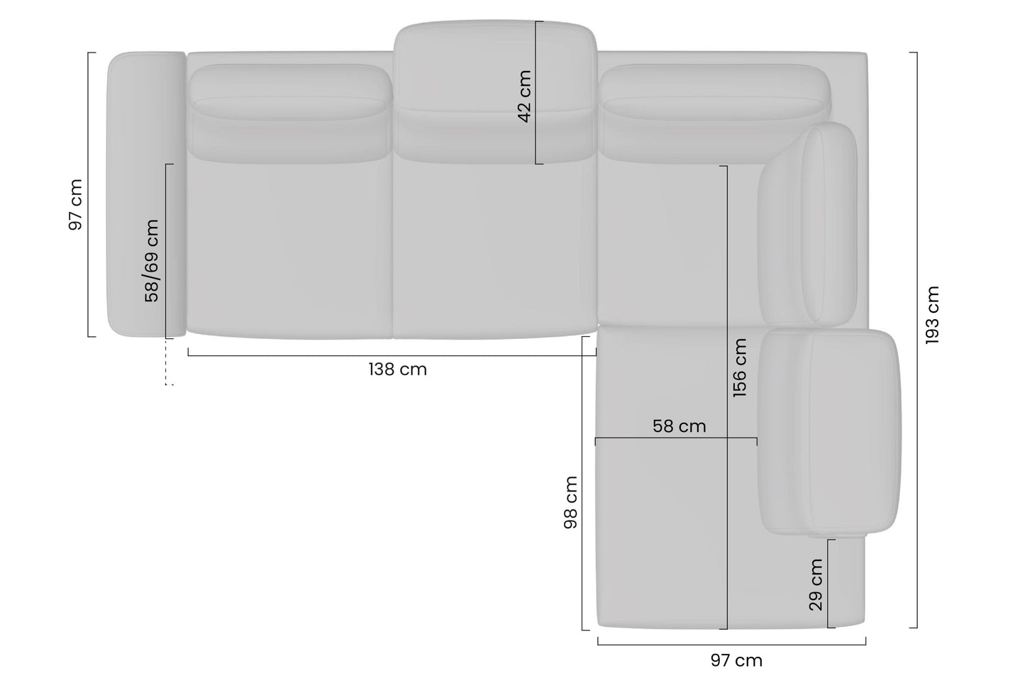 Dīvāns Mago 261/100/194 cm Perfect Harmony 07