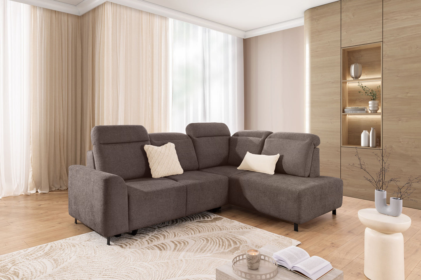 Dīvāns Mago 261/100/194 cm Ado 1604 Shitake