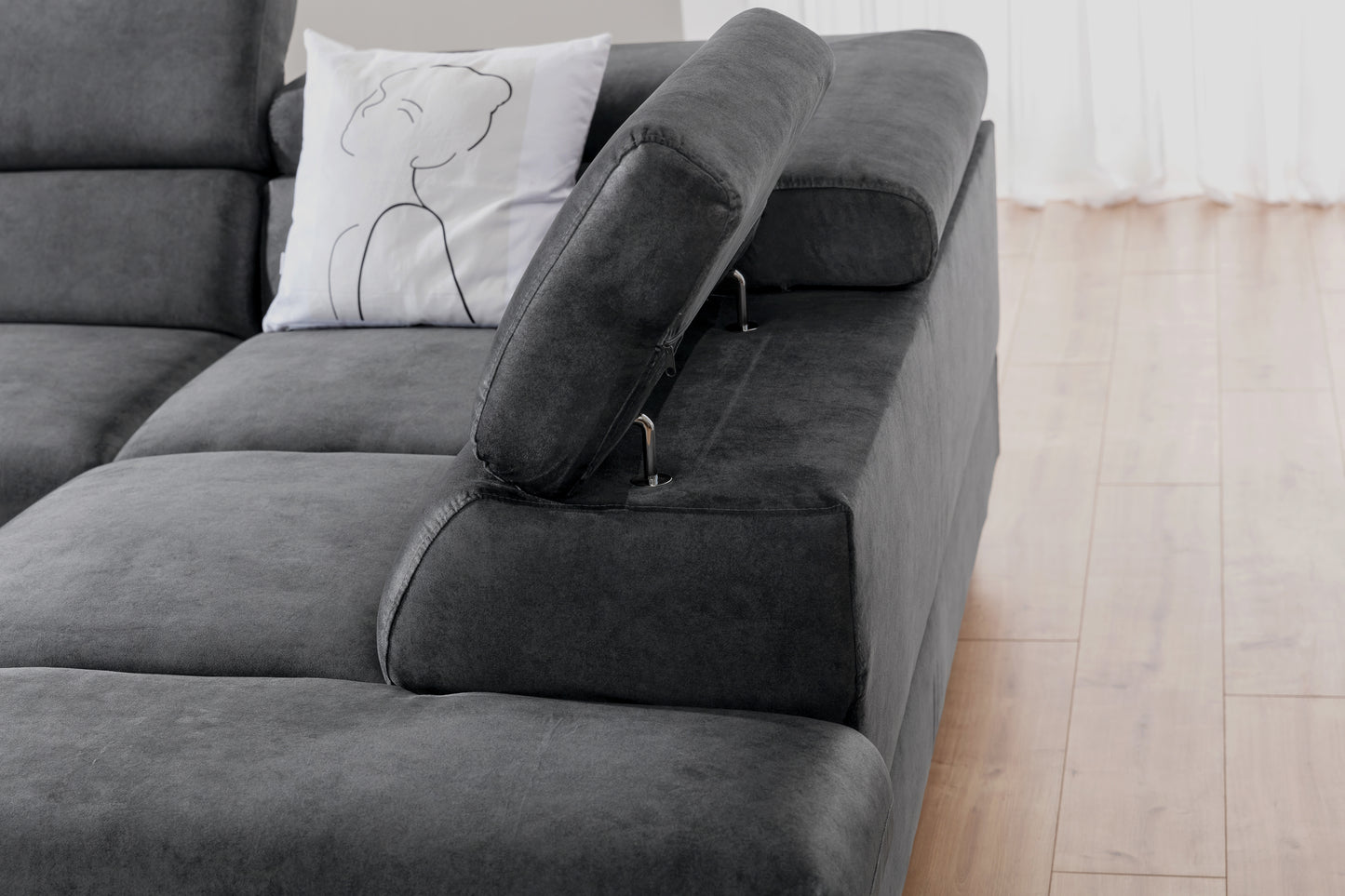 Dīvāns Zali 280/110/205 cm Castel 93 - N1 Home