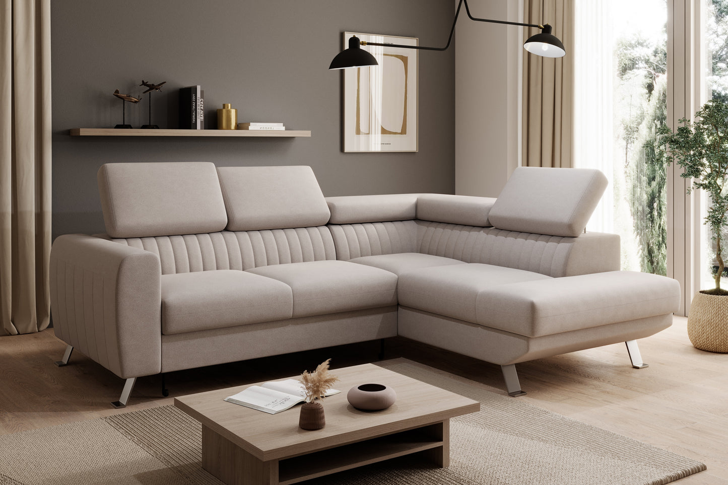 Dīvāns Zelub 270/110/205 cm Castel 04 - N1 Home